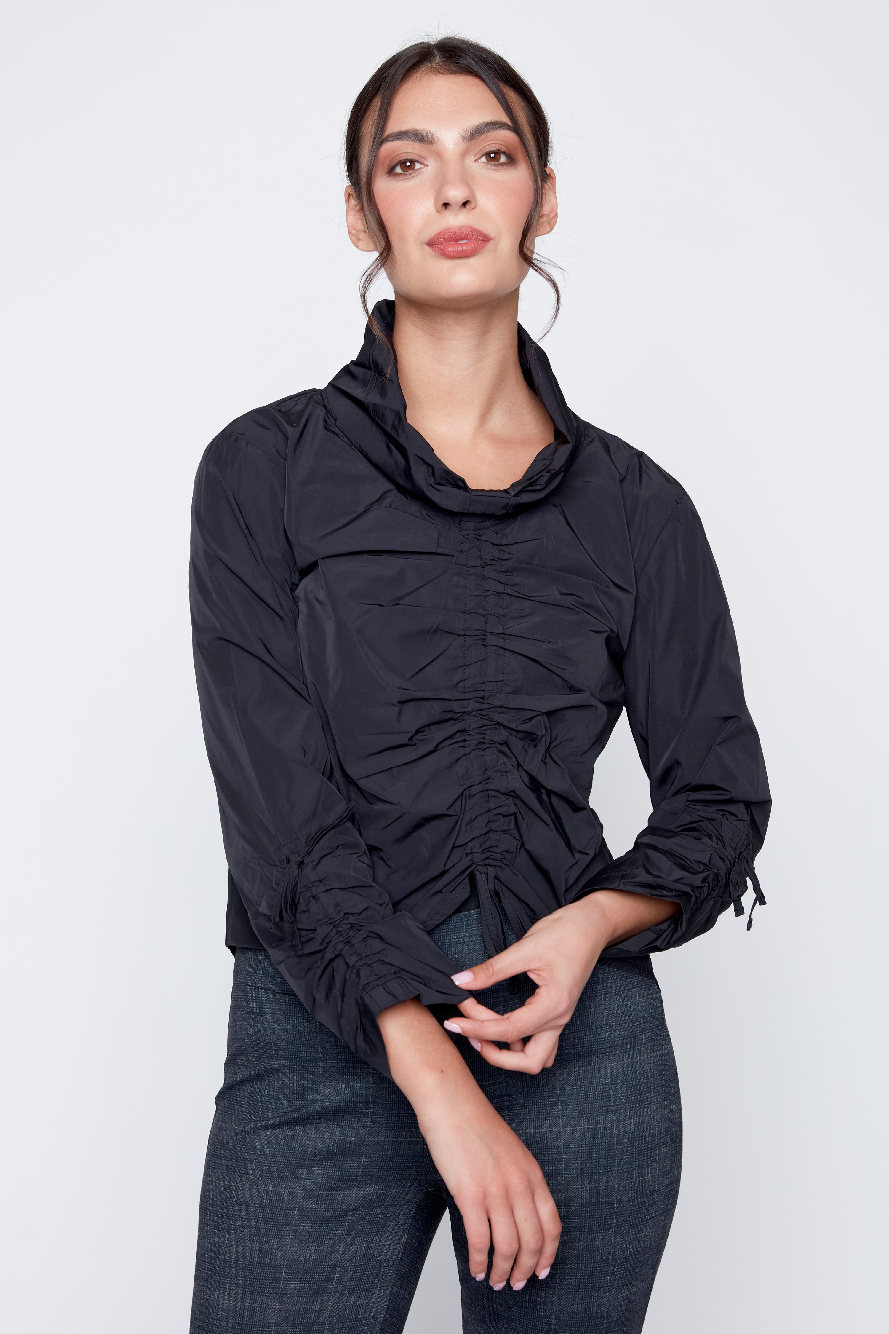 Solid cord trim jacket