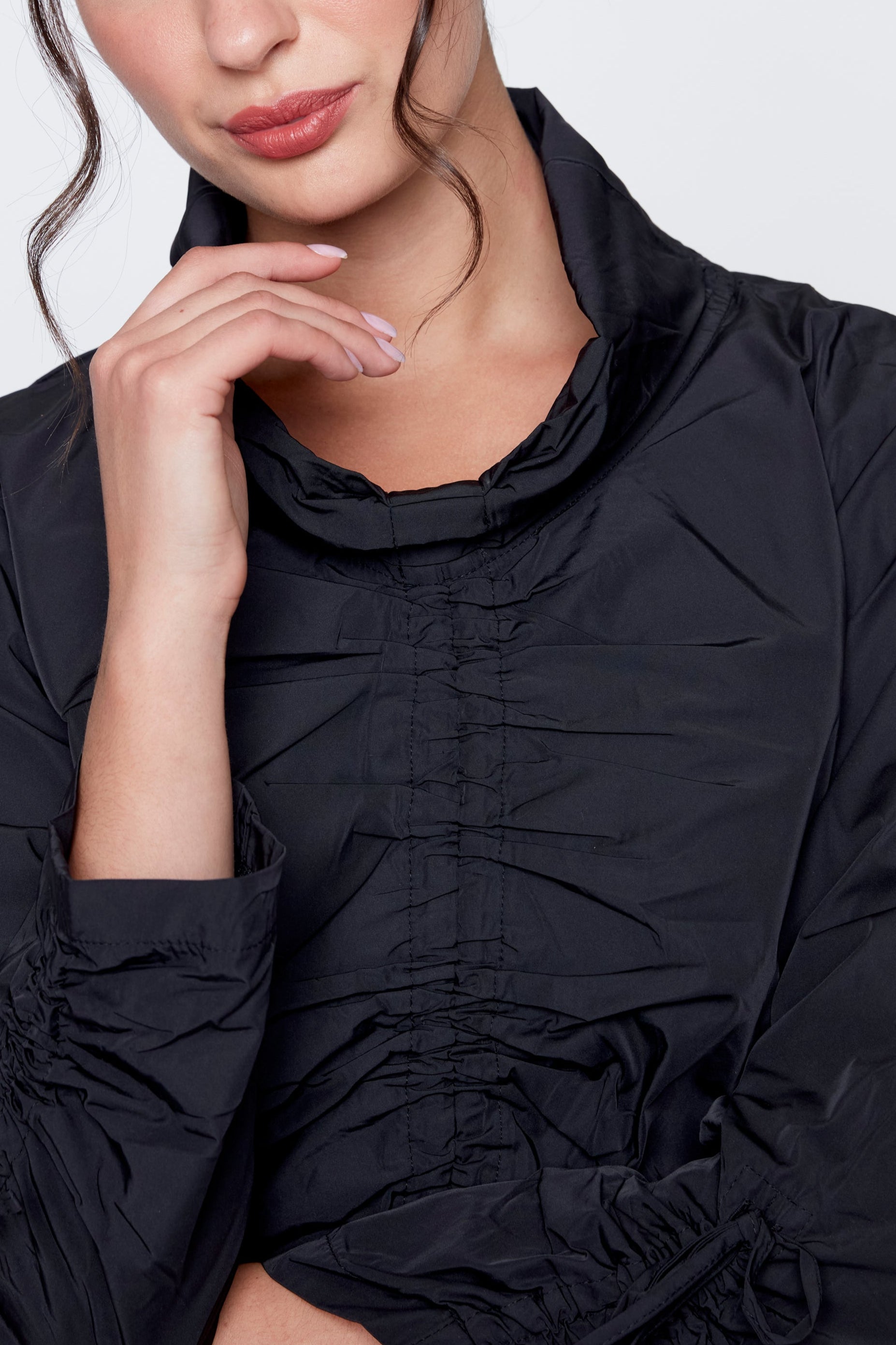 Solid cord trim jacket