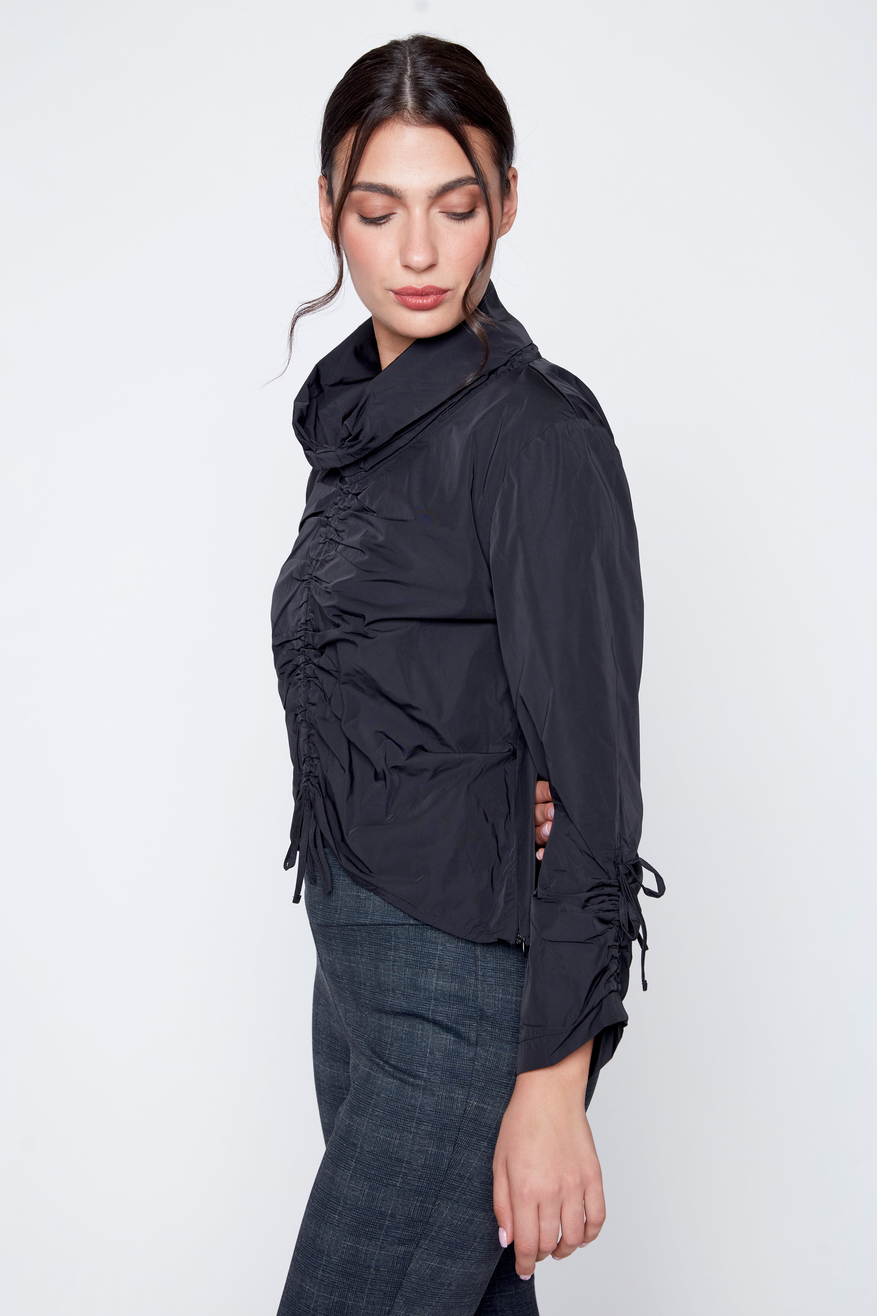Solid cord trim jacket
