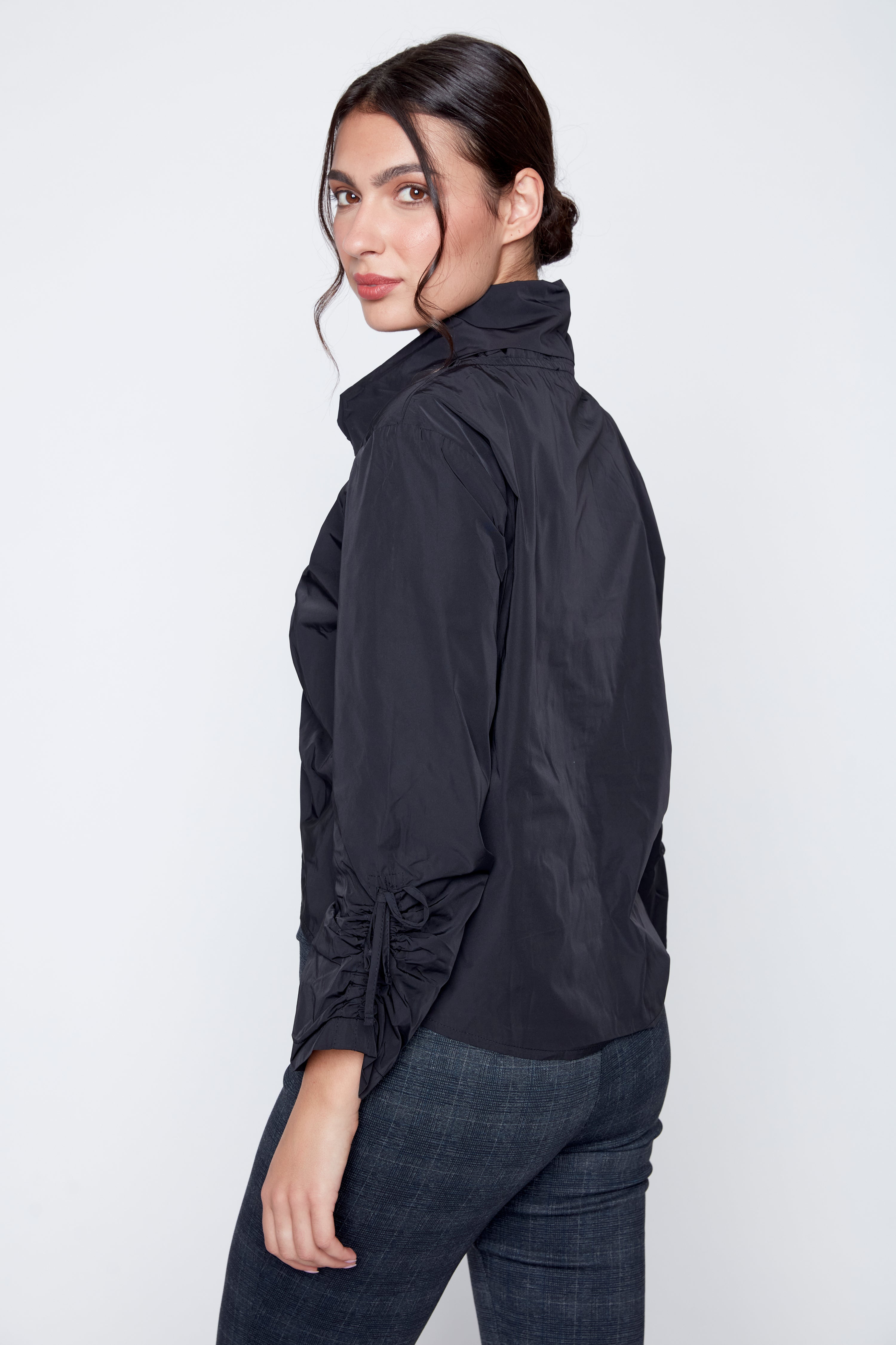 Solid cord trim jacket