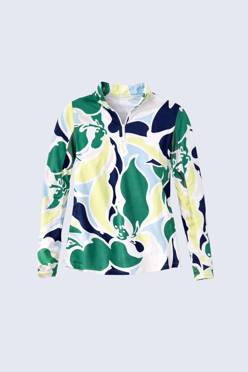 Printed v-neck UV protection top