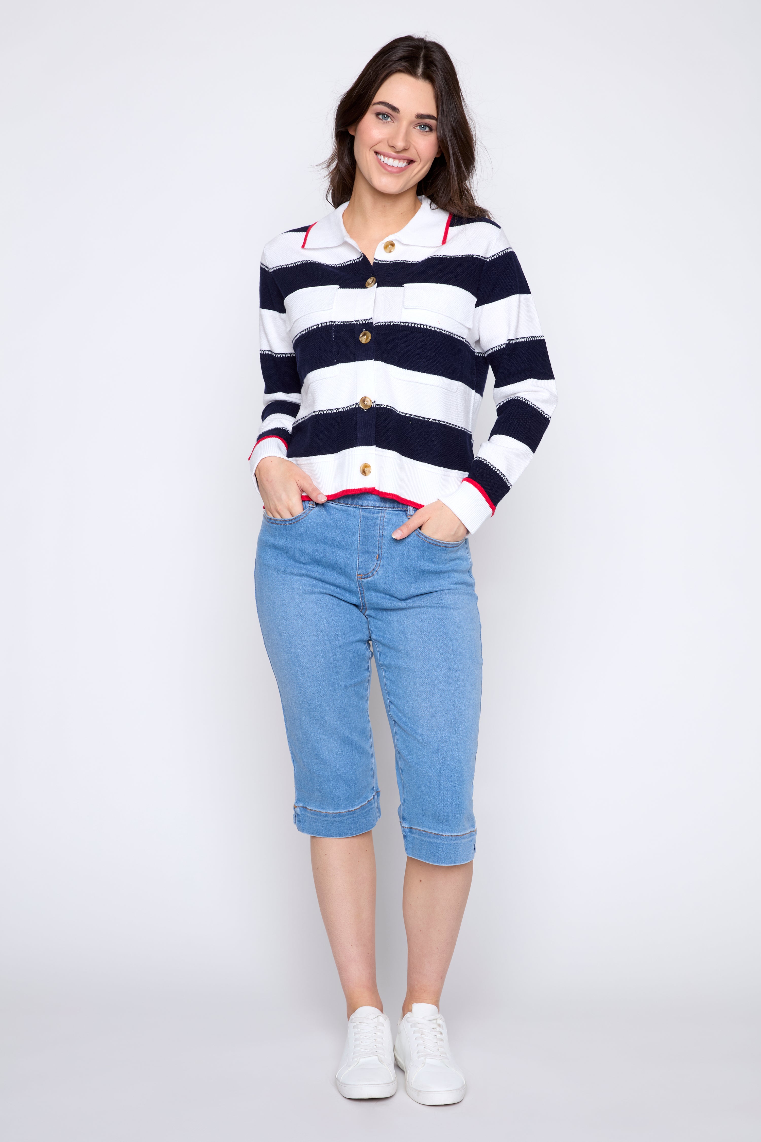 Le cardigan rayé