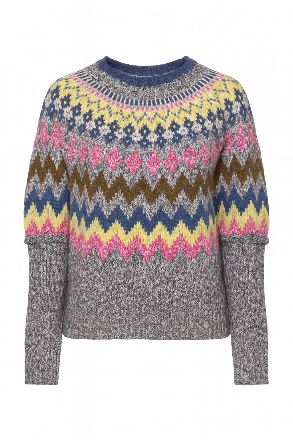 Fair isle design sweater