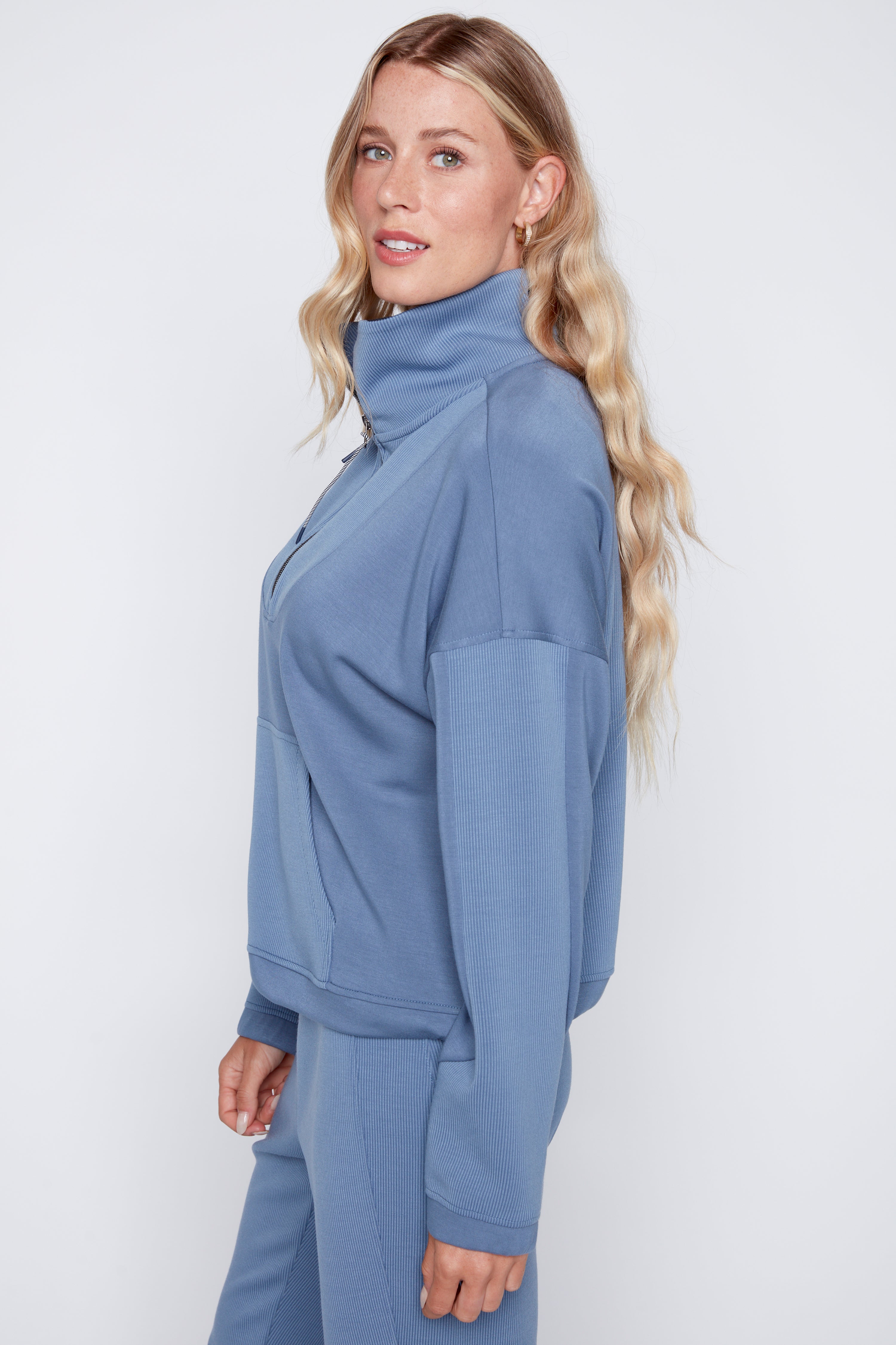 Scuba knit kangaroo top