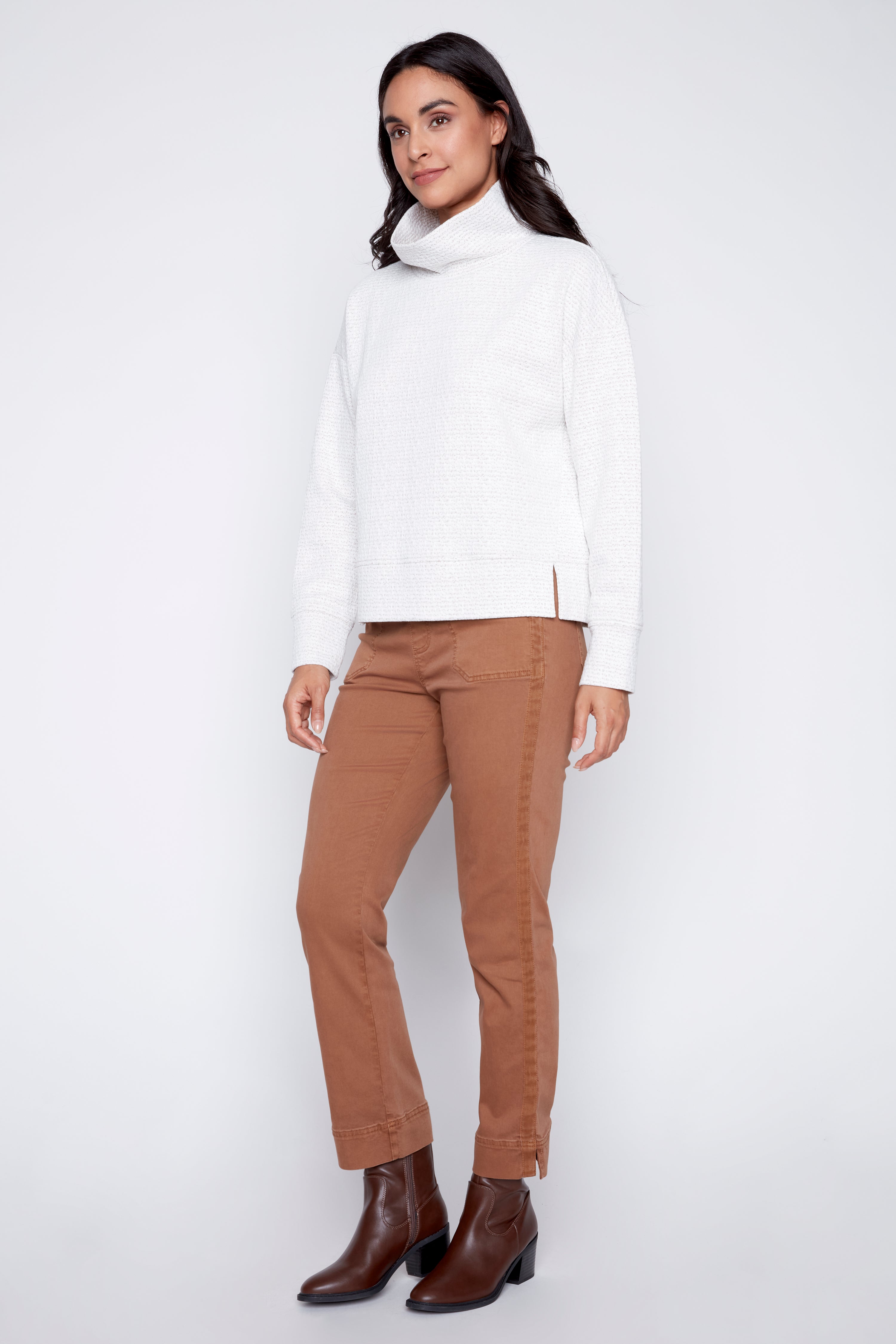 Puckered knit top