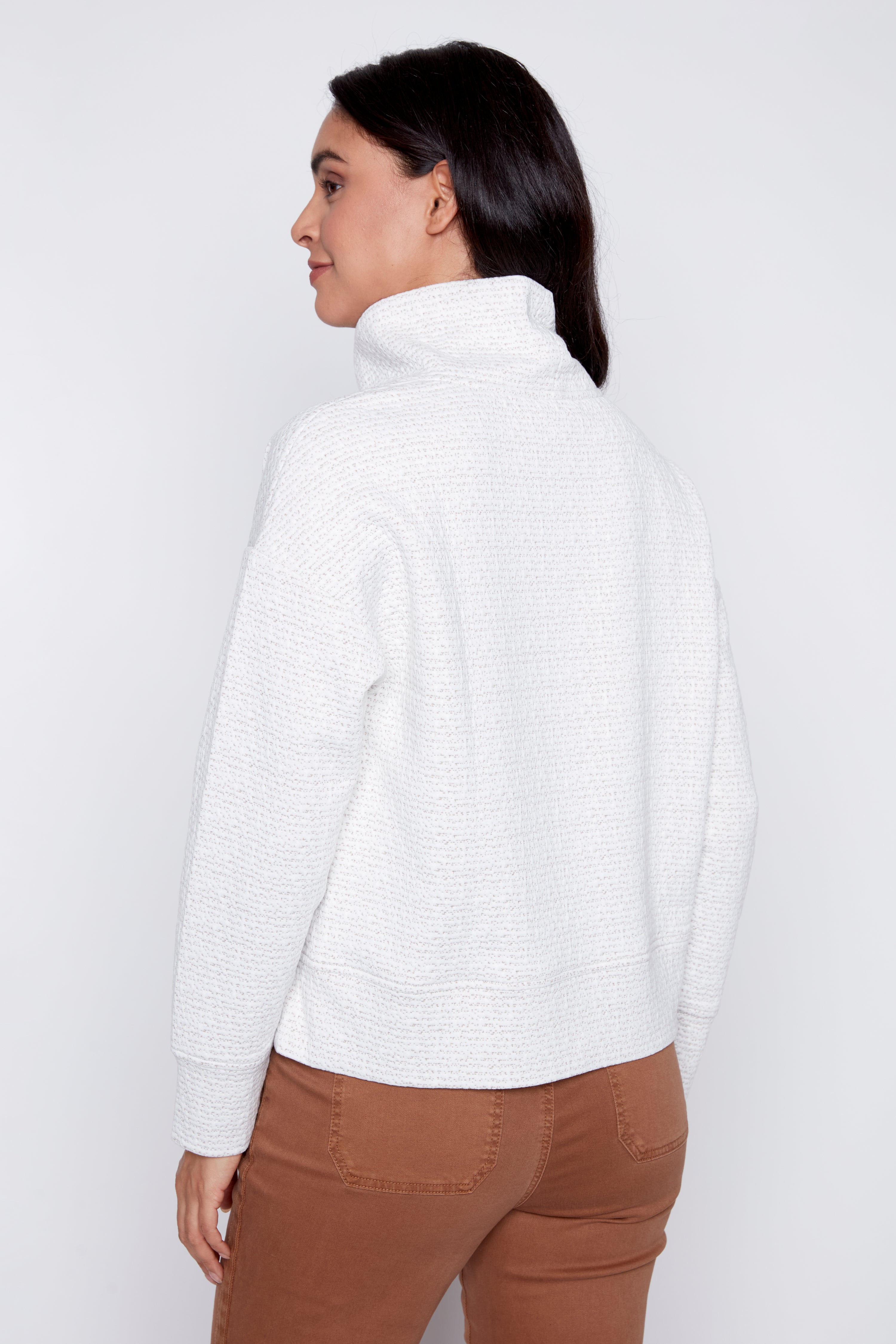 Puckered knit top
