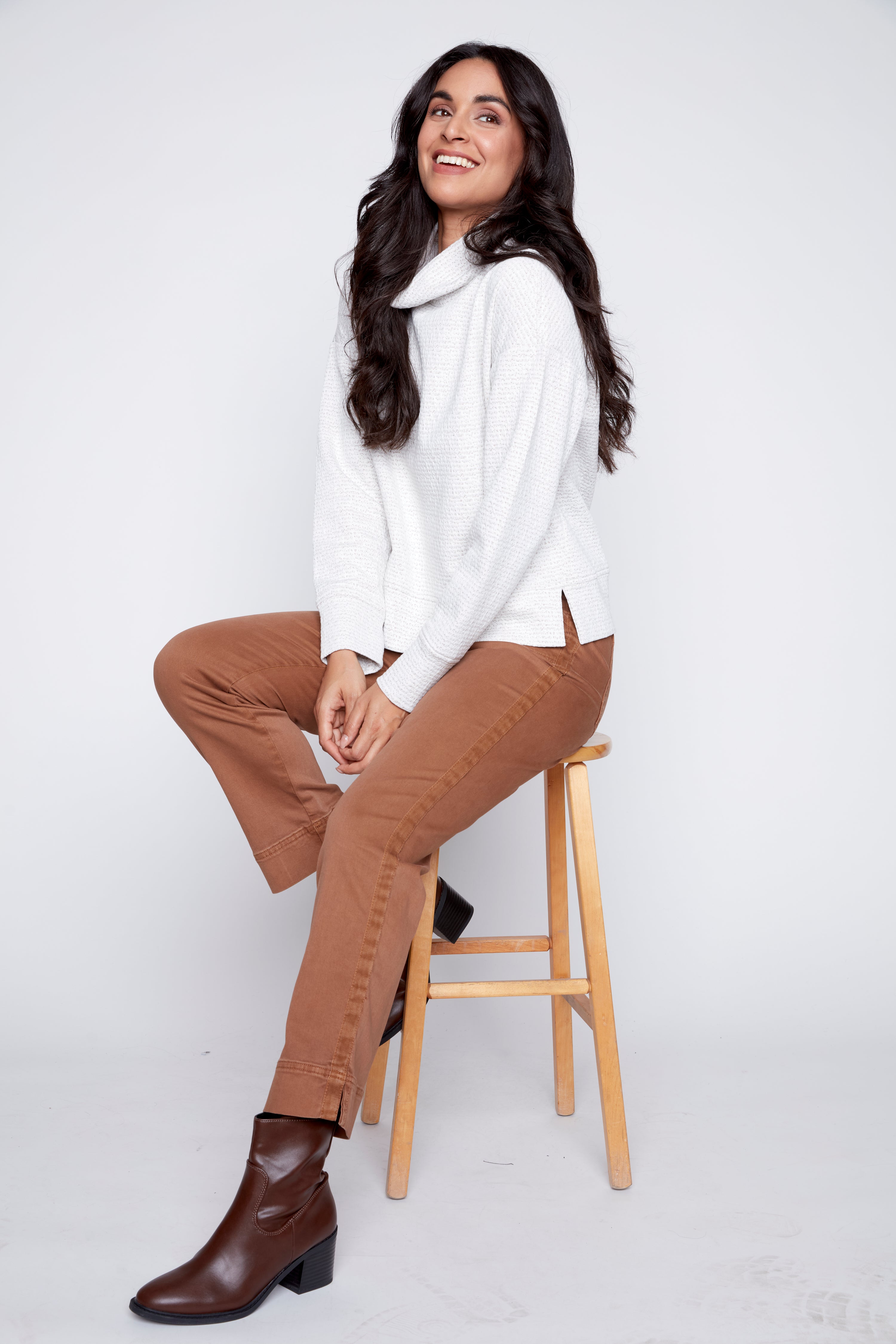 Puckered knit top