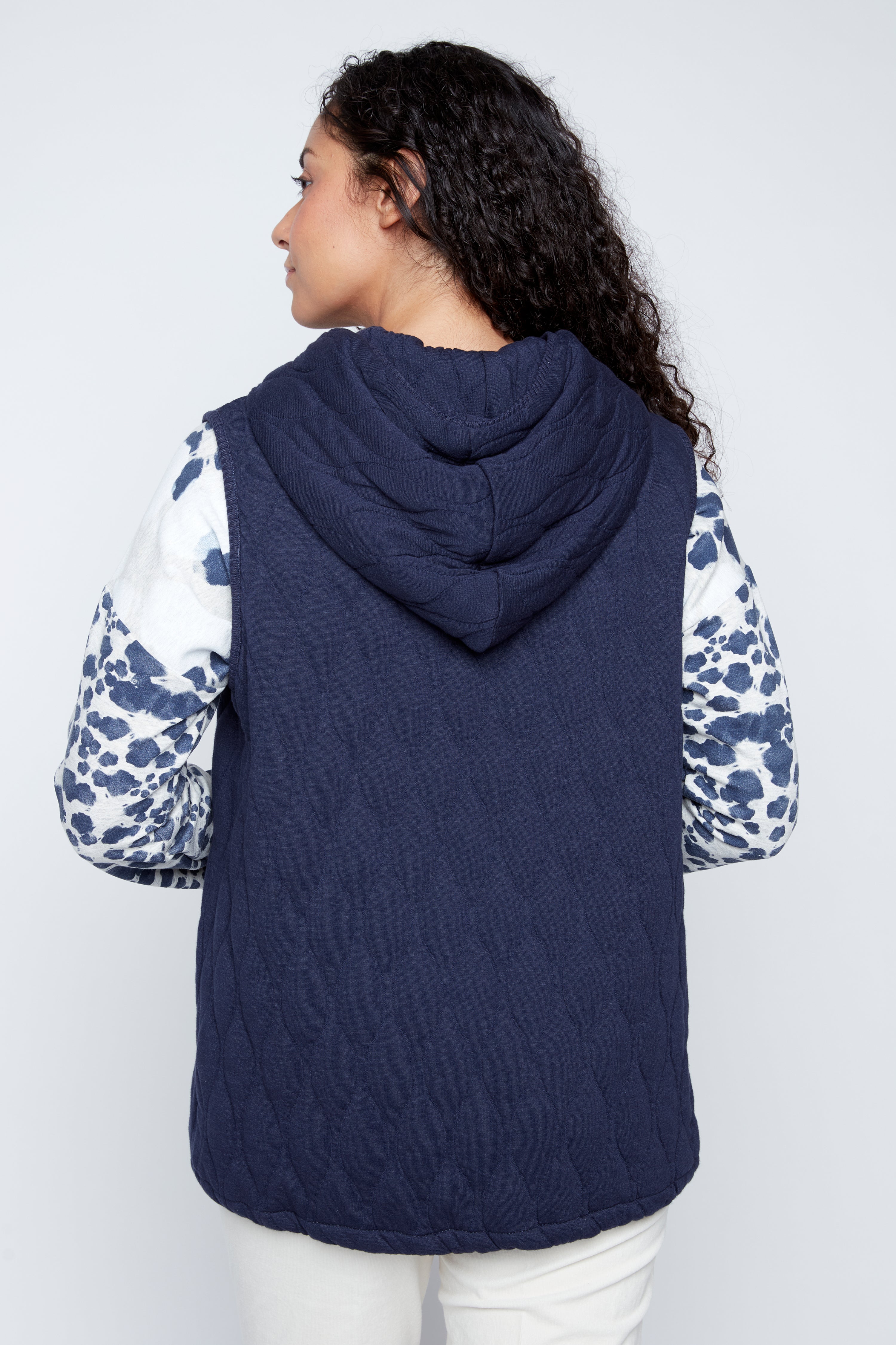 Quilted jersey vest