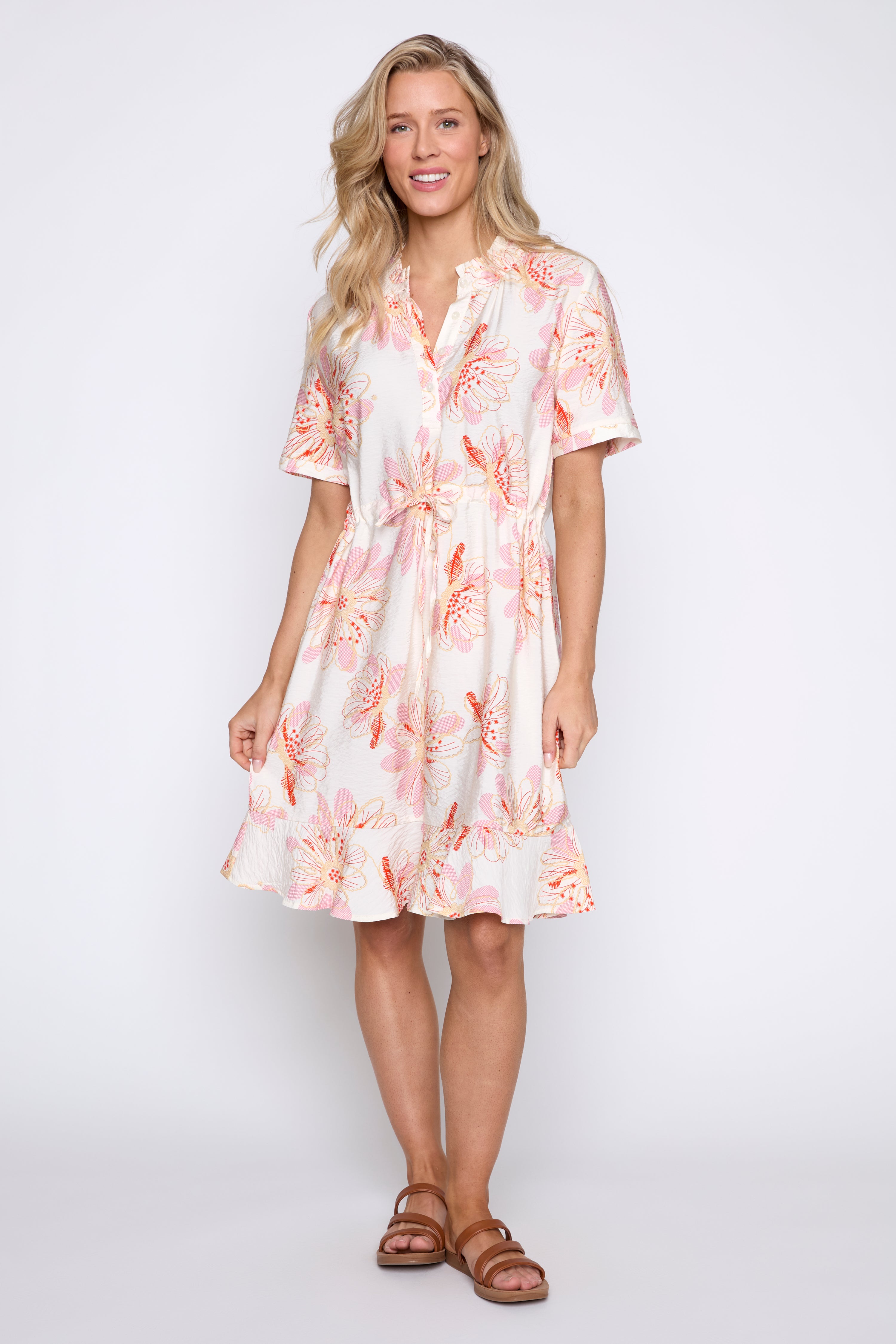 La robe à volants à imprimé floral