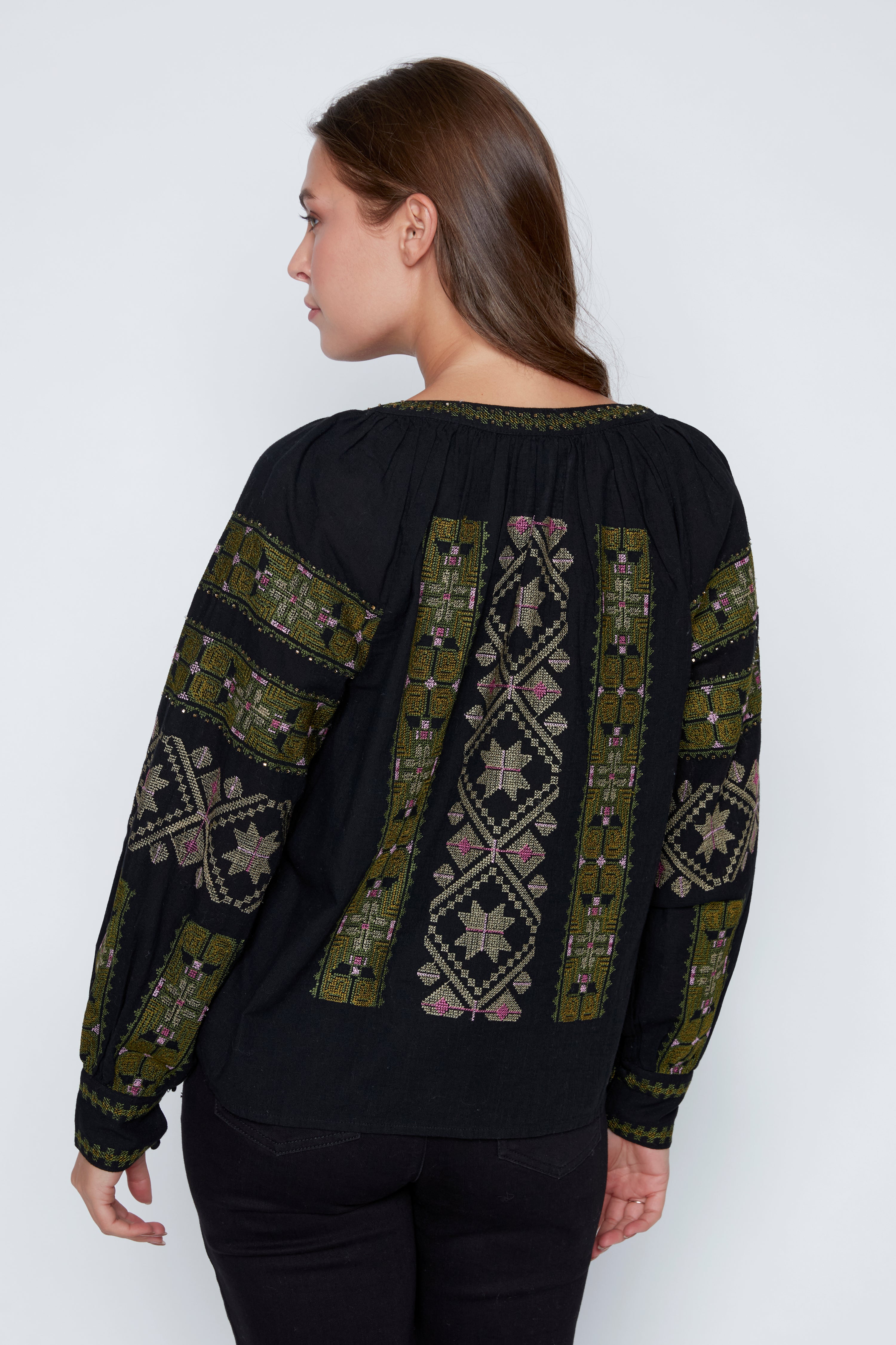 Embroidery detail blouse