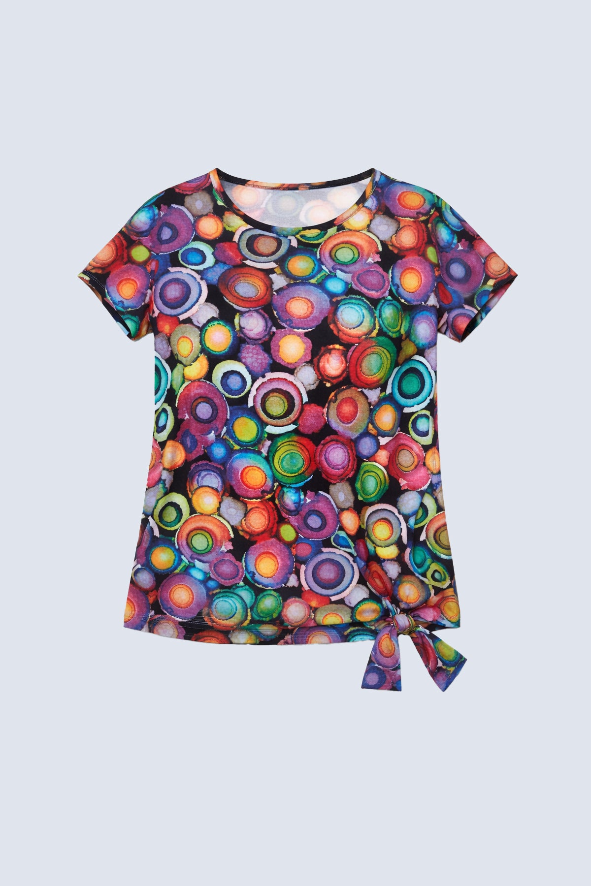 Colorful circle print top