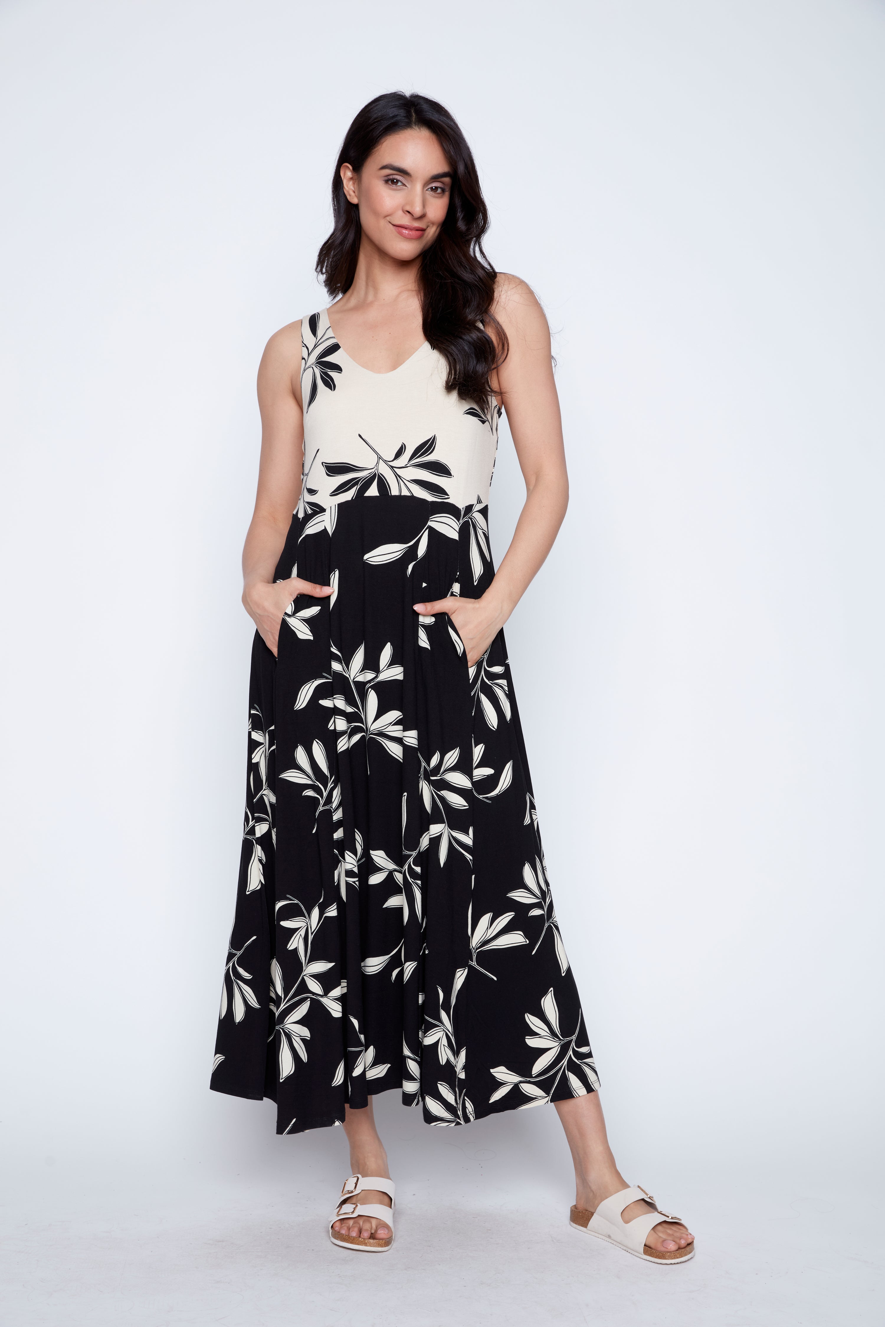 Printed jersey dress