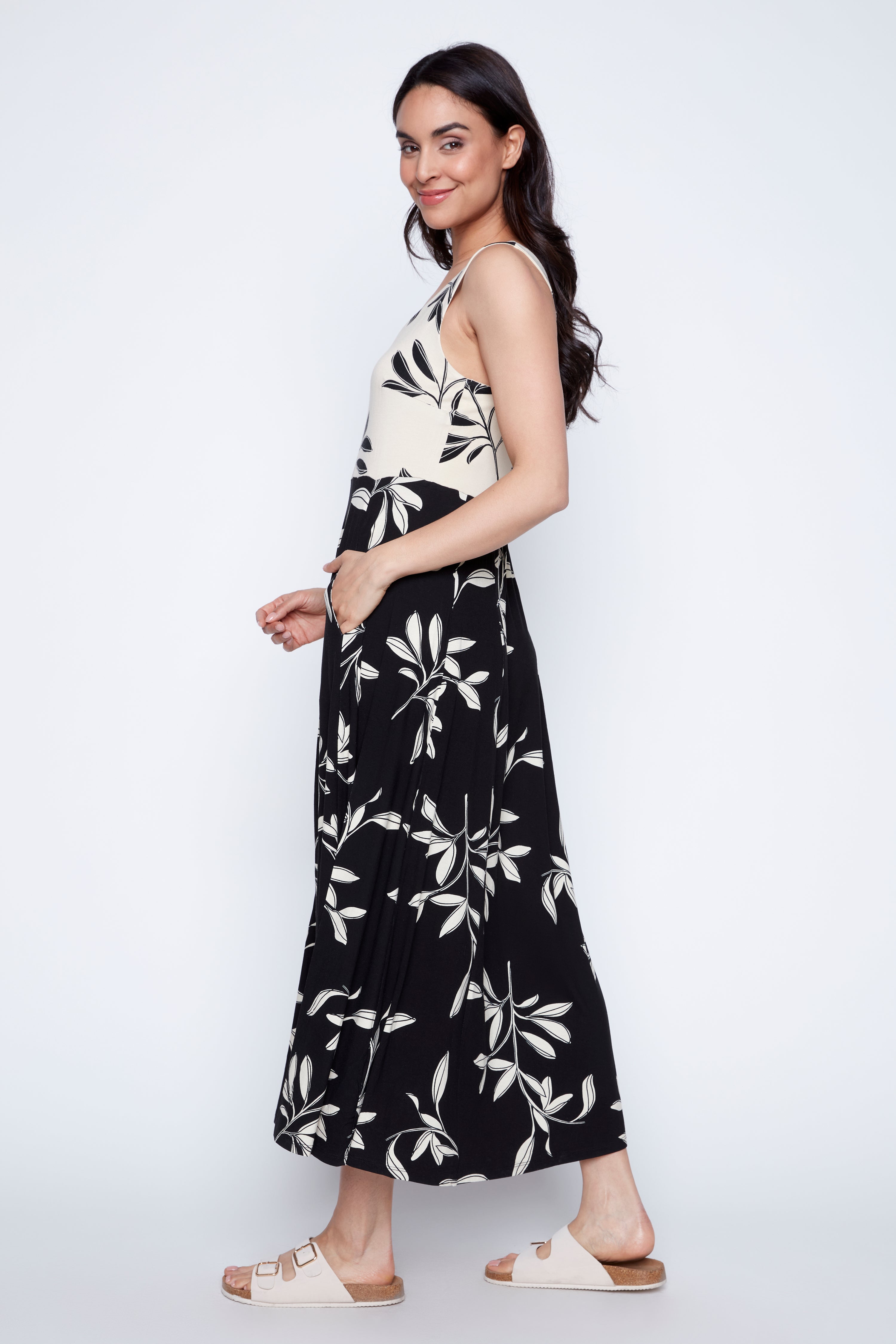 Printed jersey dress