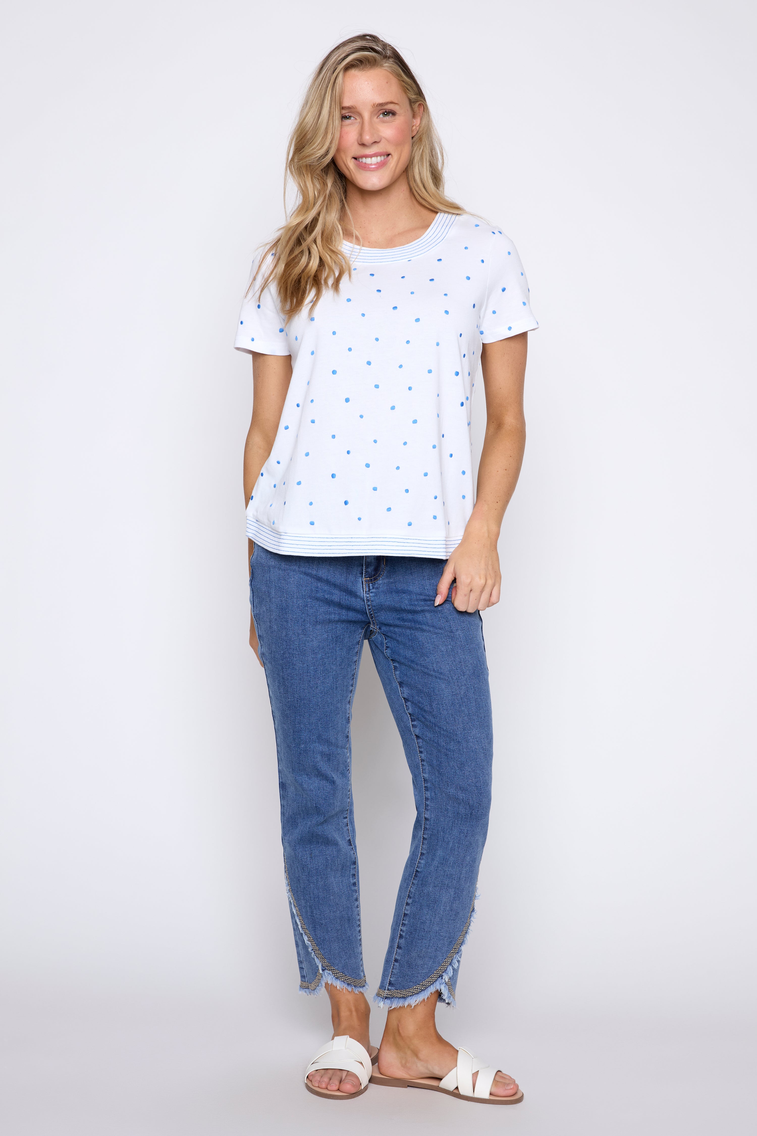 Polka dot cotton top