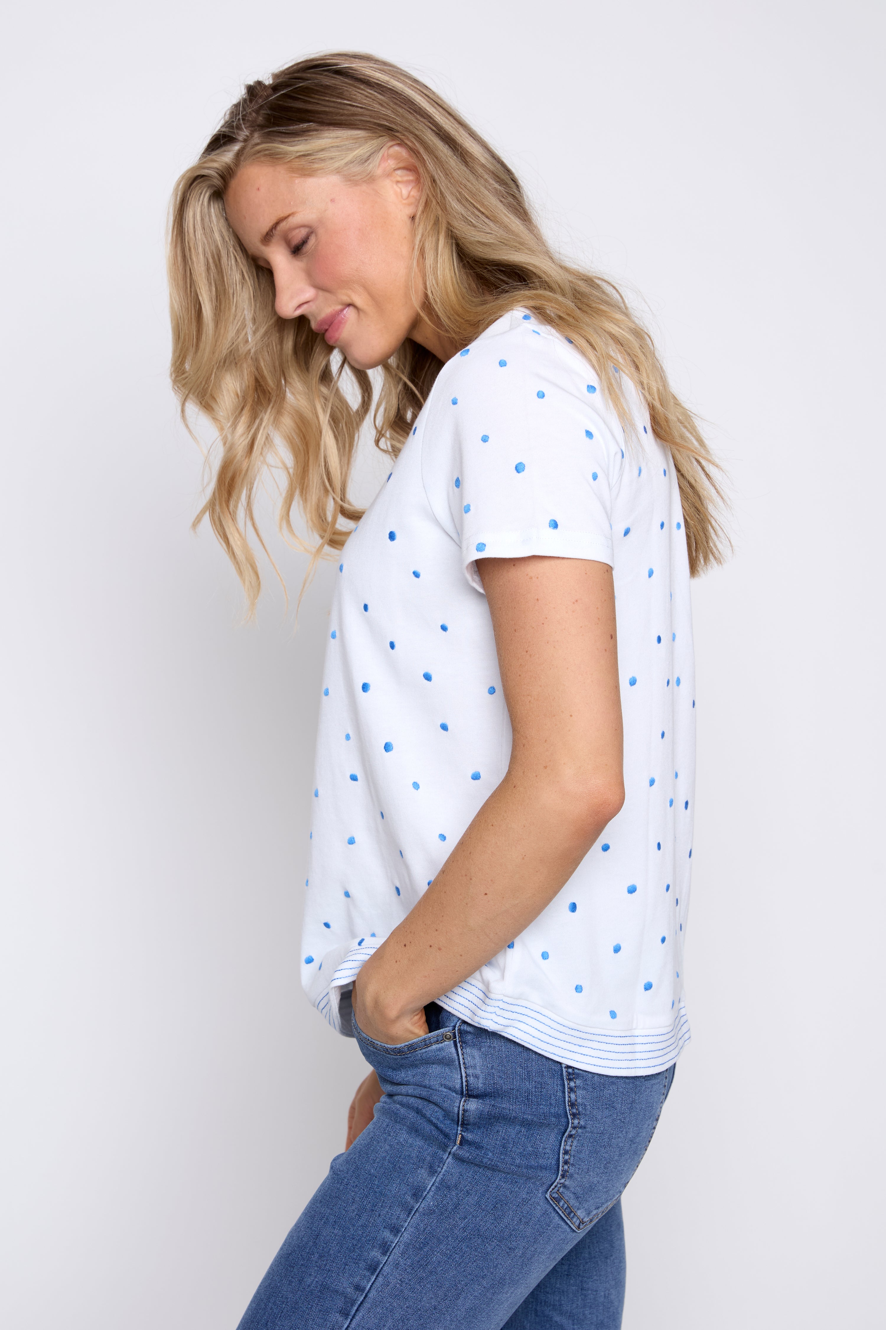 Polka dot cotton top