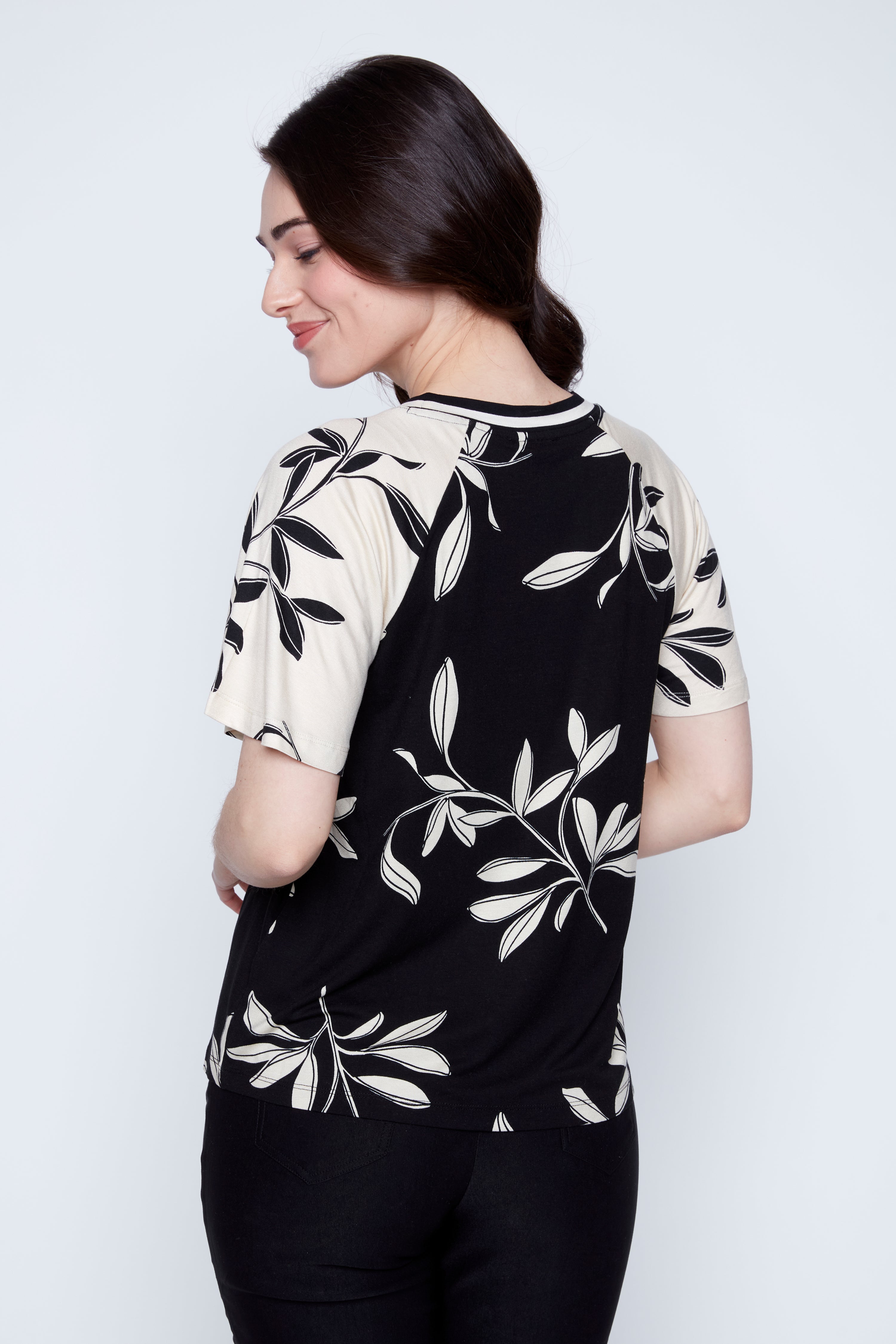 Flutter sleeve printed top