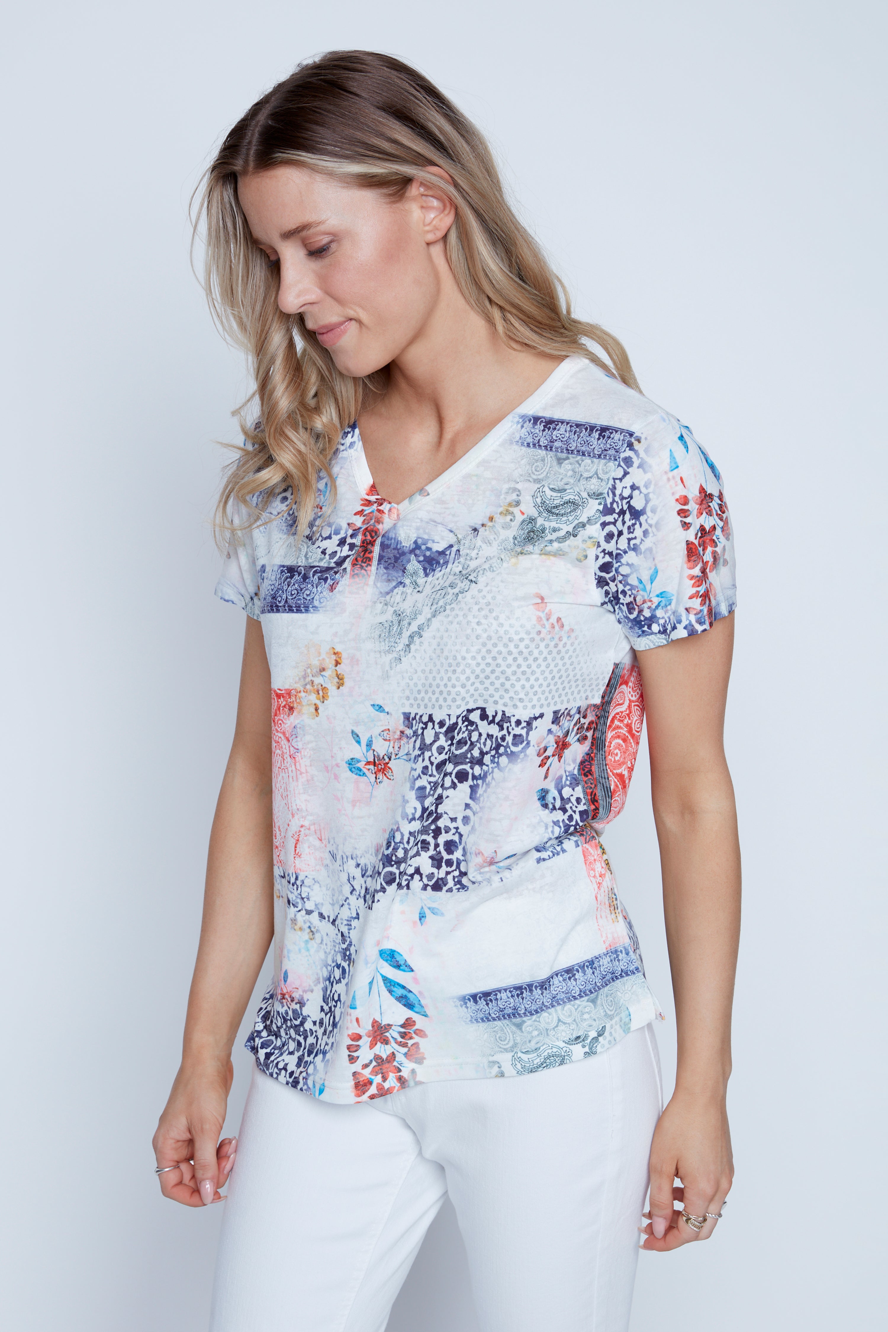 Burnout abstract print t-shirt