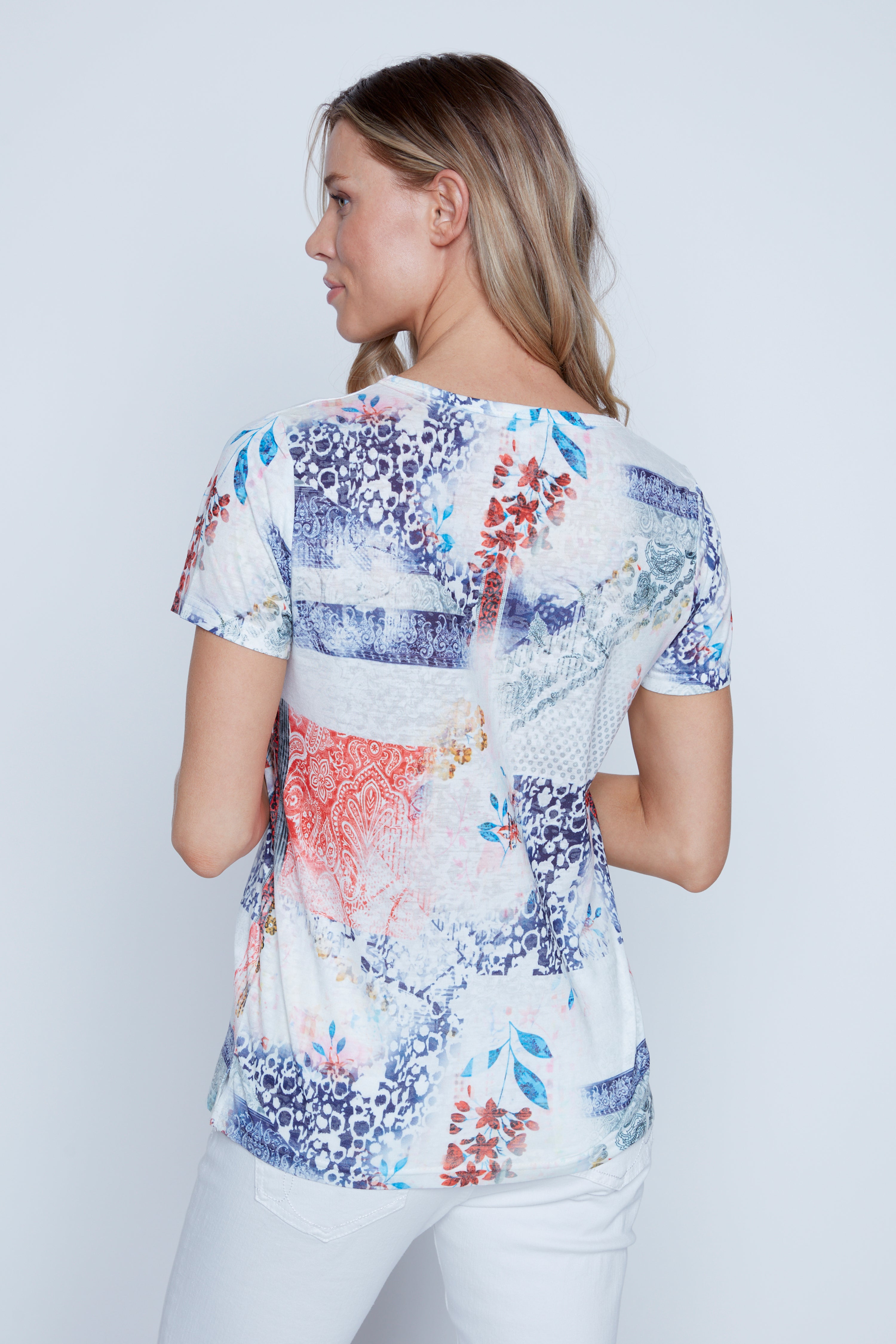 Burnout abstract print t-shirt