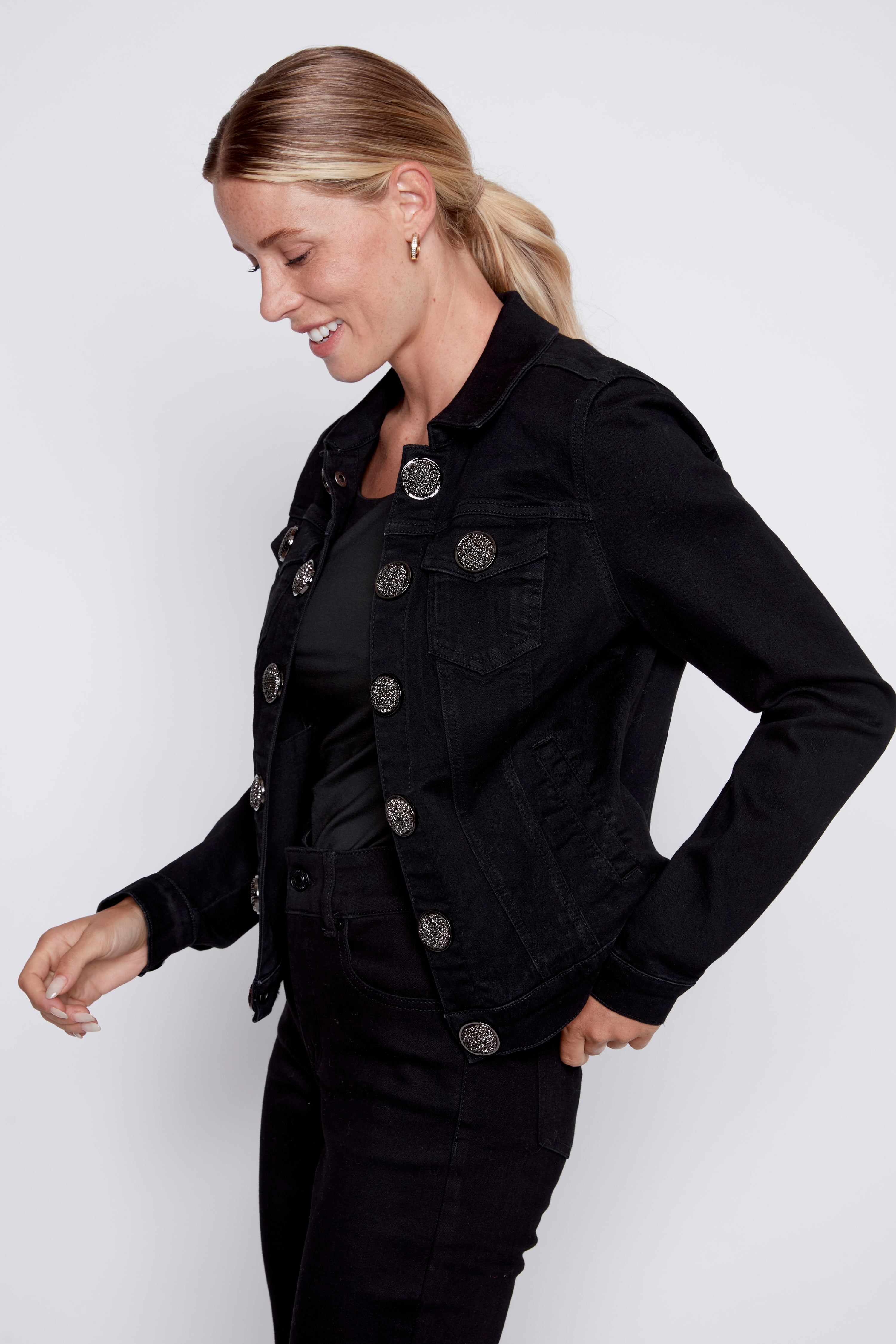 Big buttons jean jacket