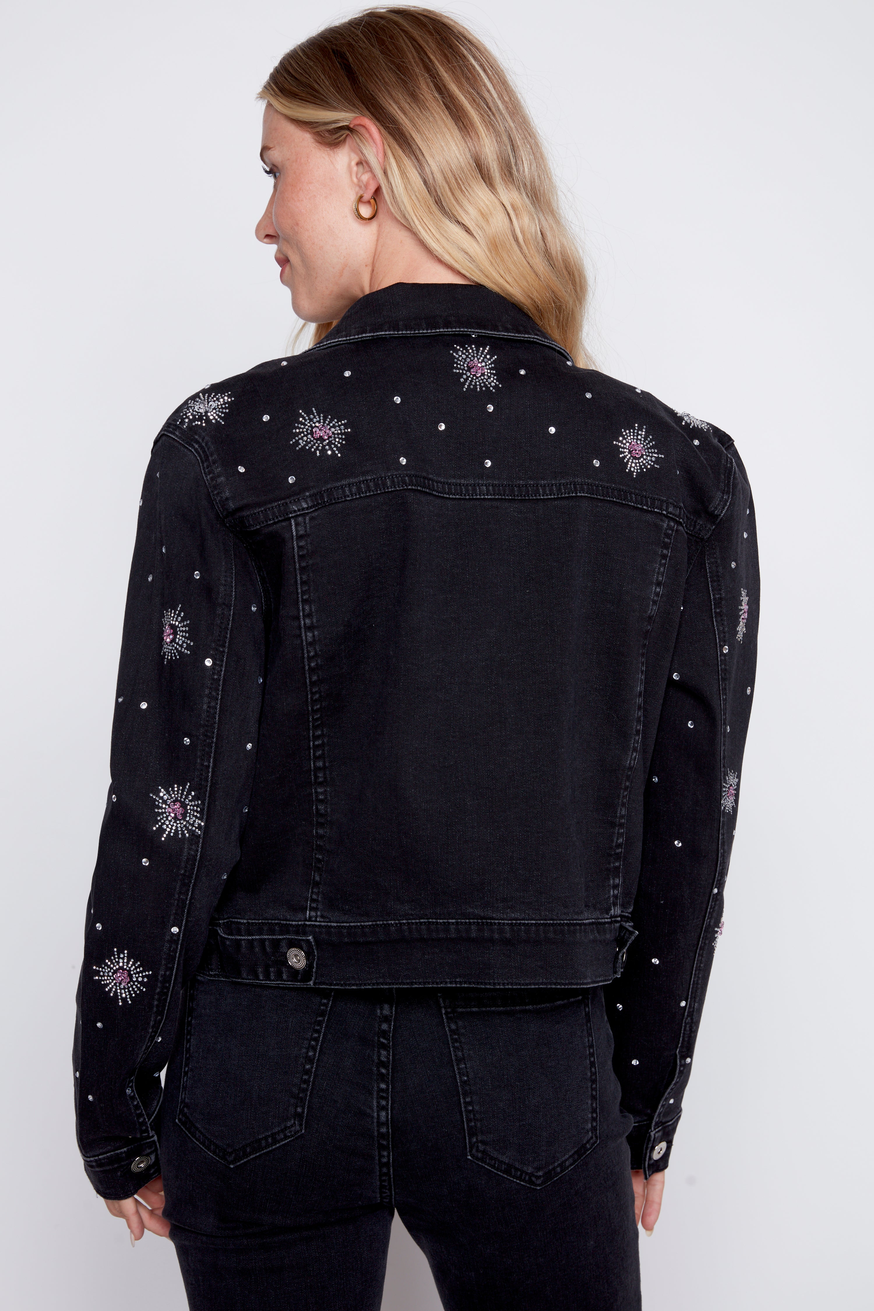 Rhinestone stars jean jacket