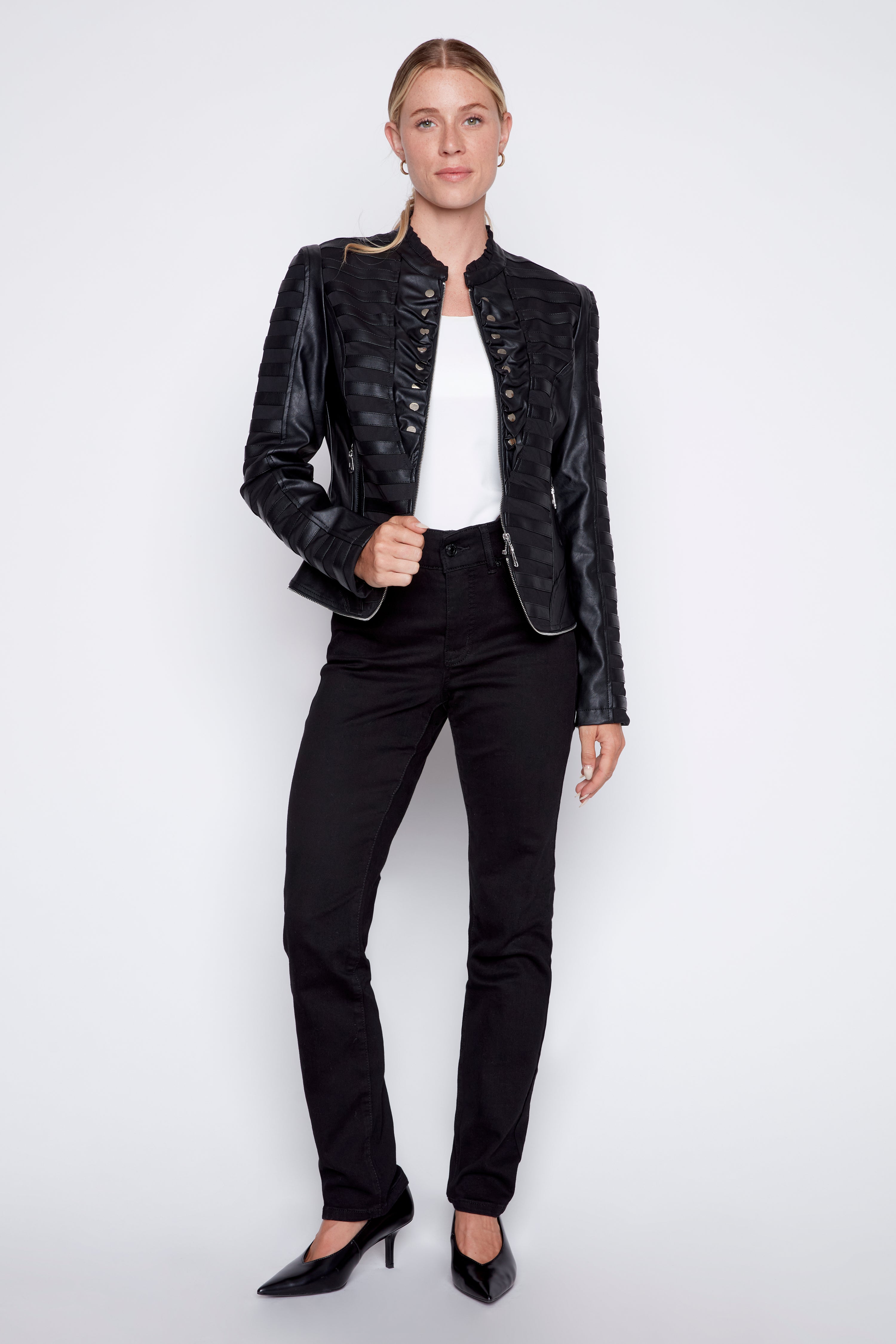 Pleather admiral jacket