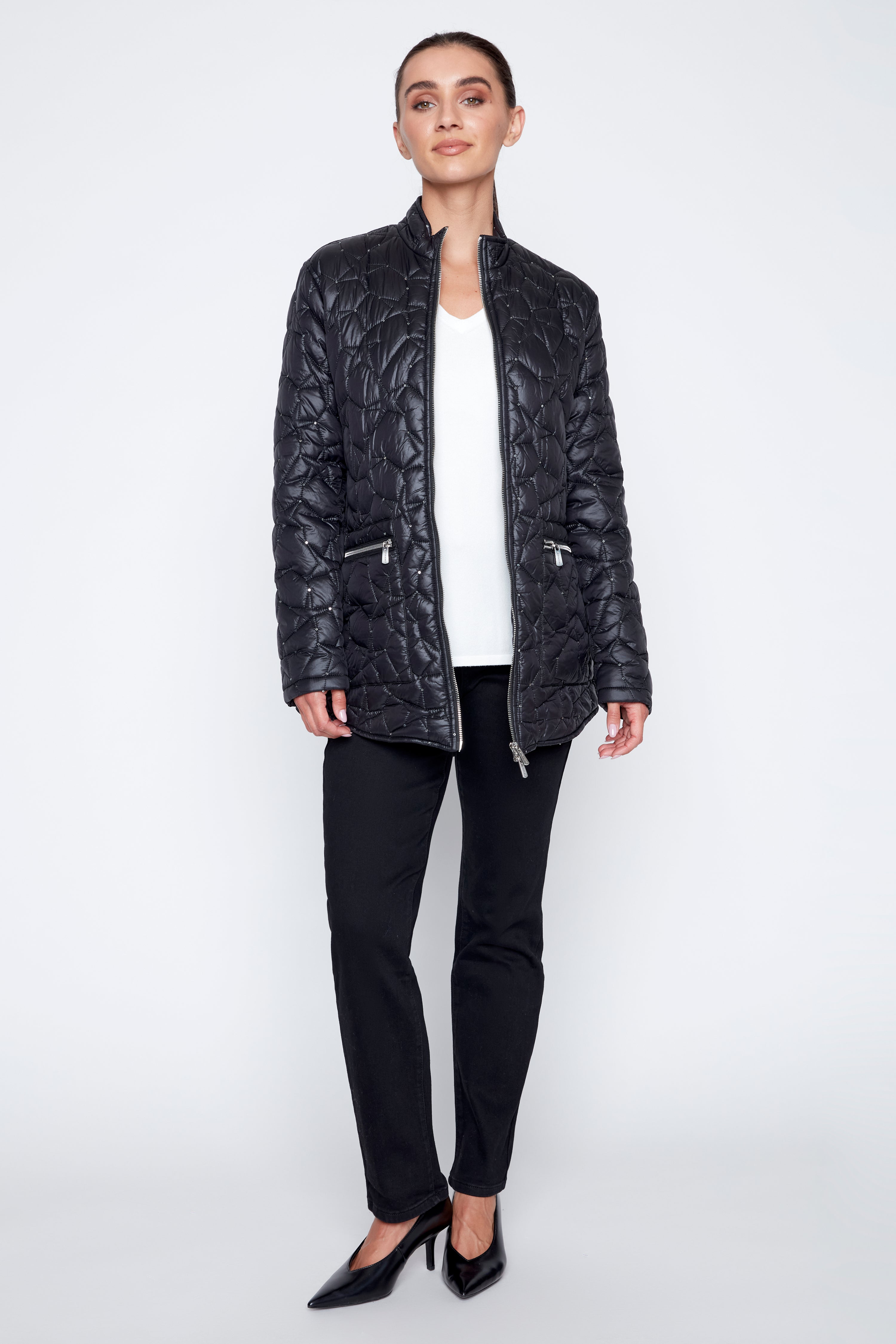 La veste matelassée avec détails en strass