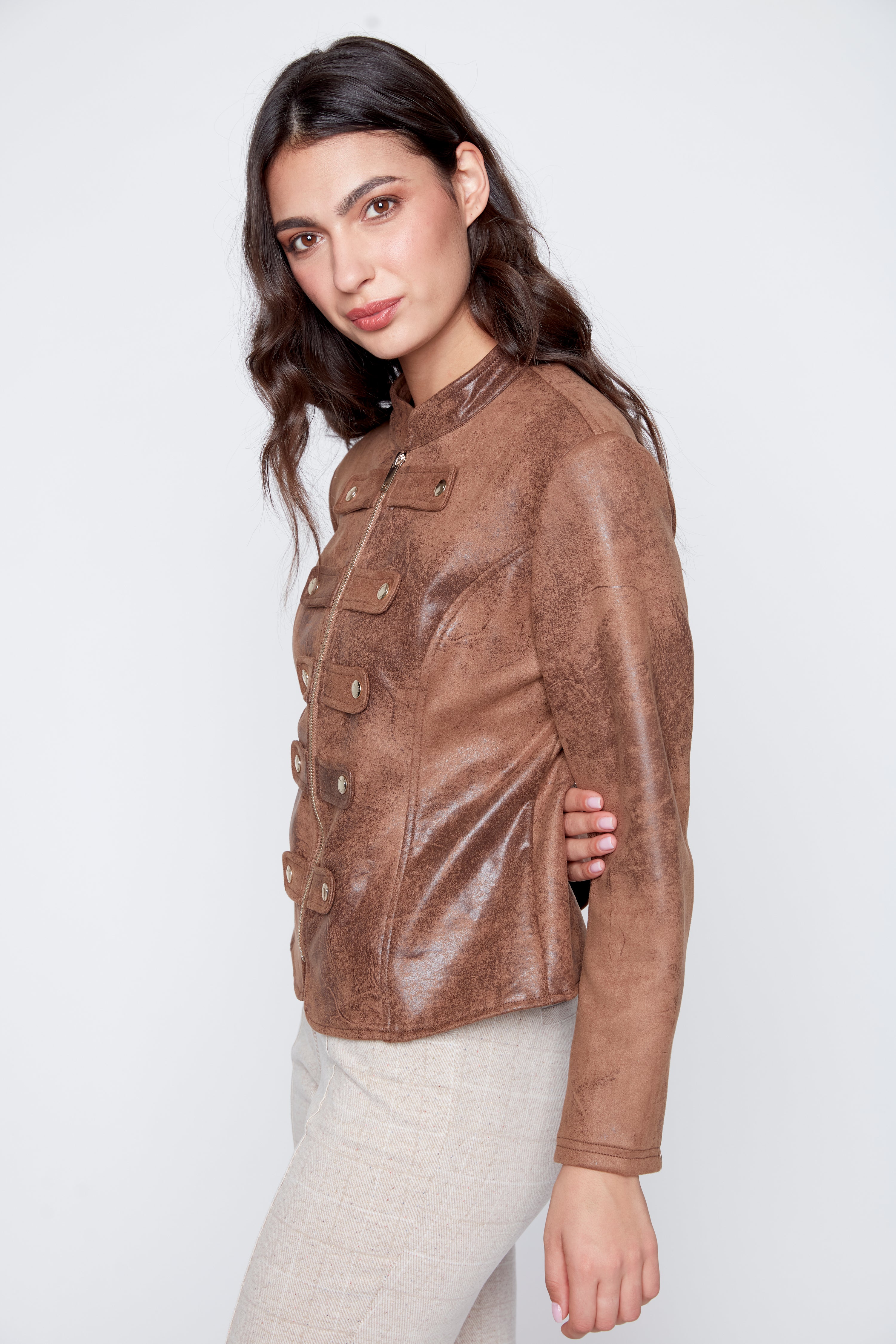 Suede admiral jacket