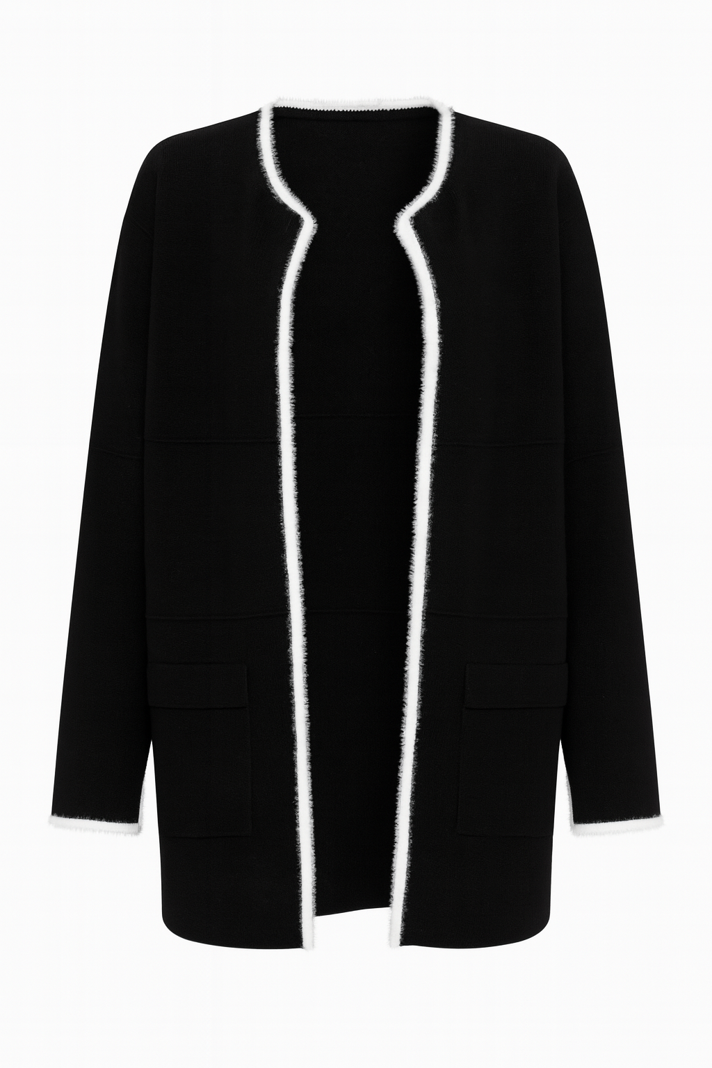 Eyelash trim cardigan