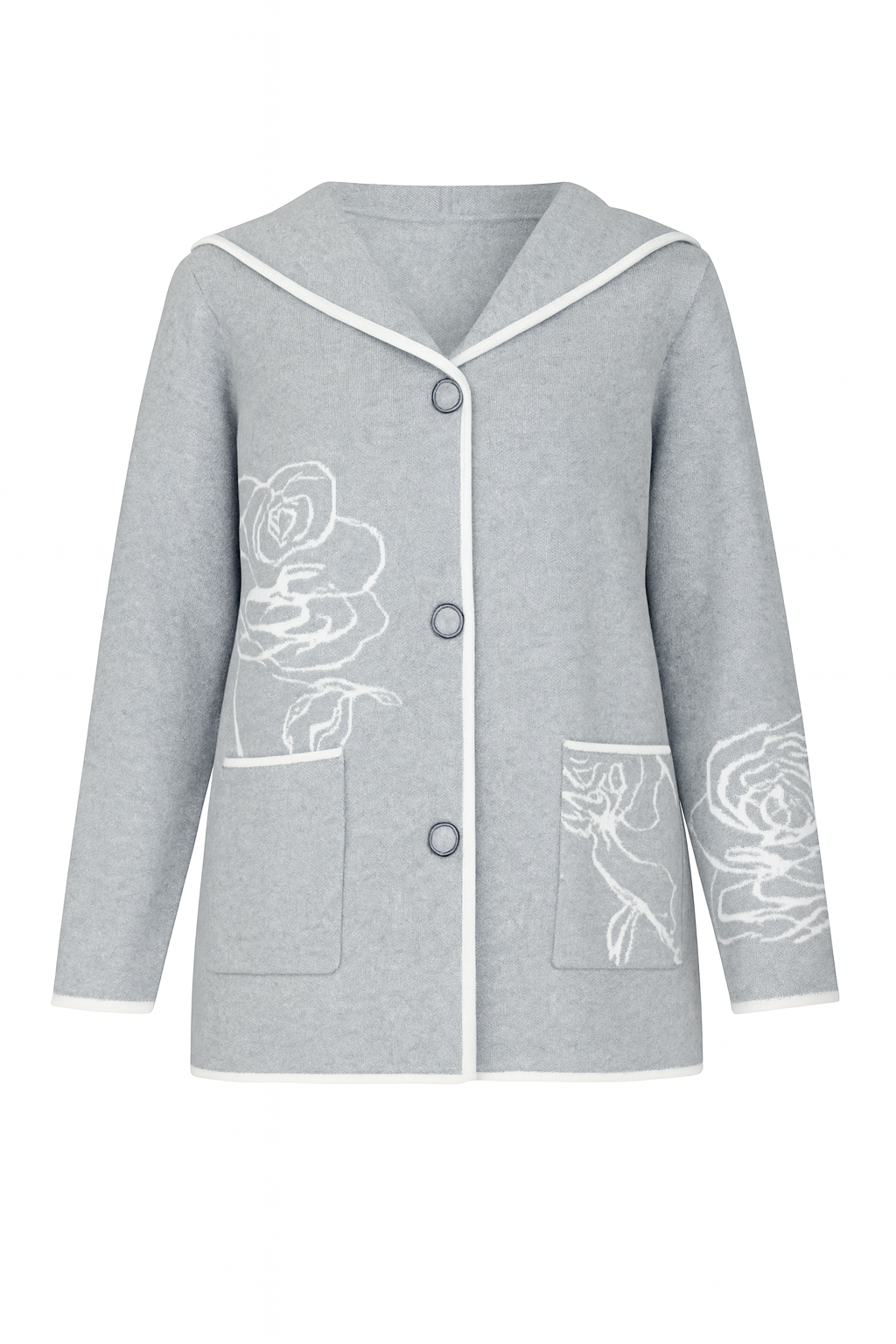 Floral jacquard cardigan