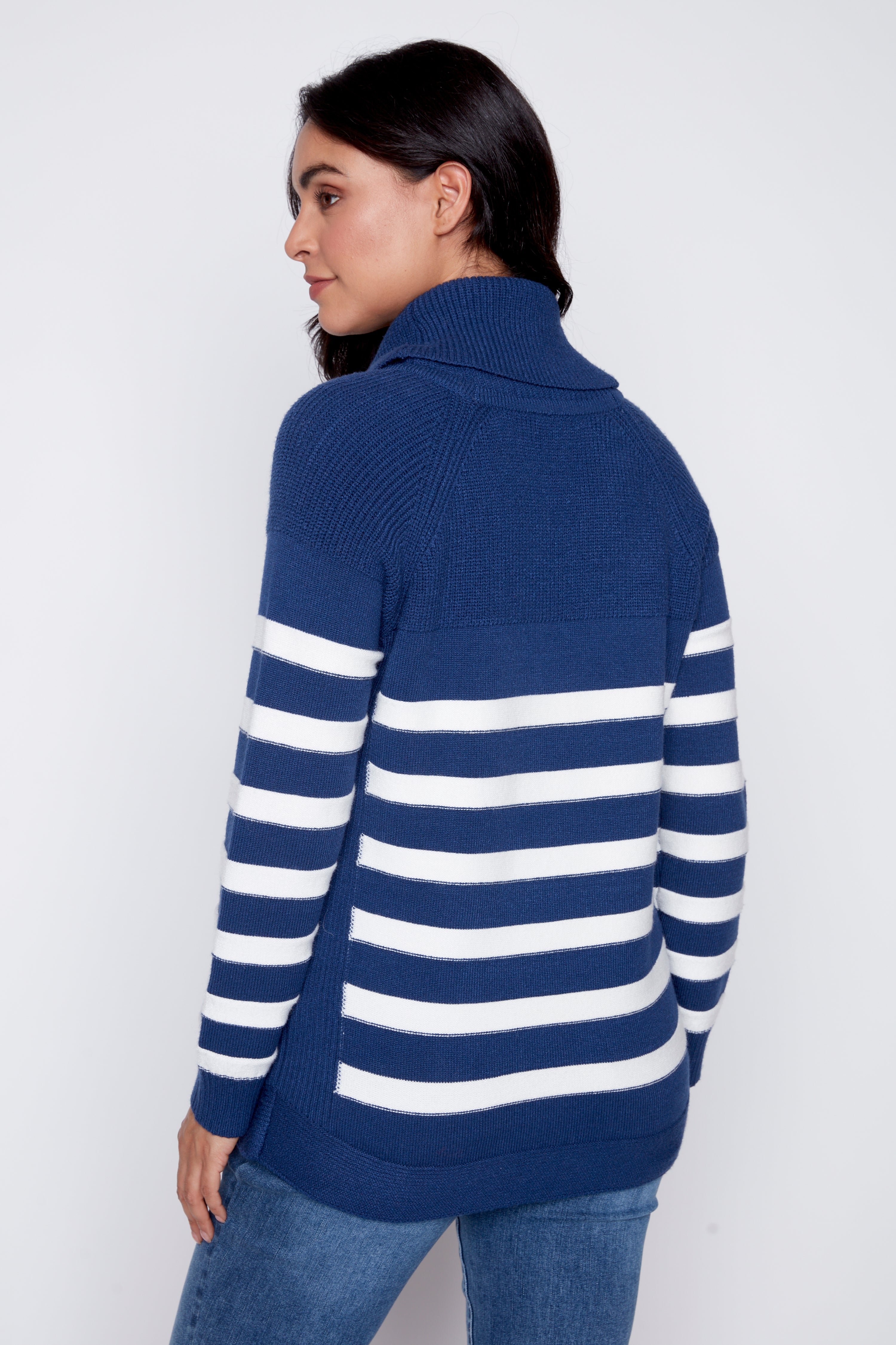 Stripe kangaroo sweater