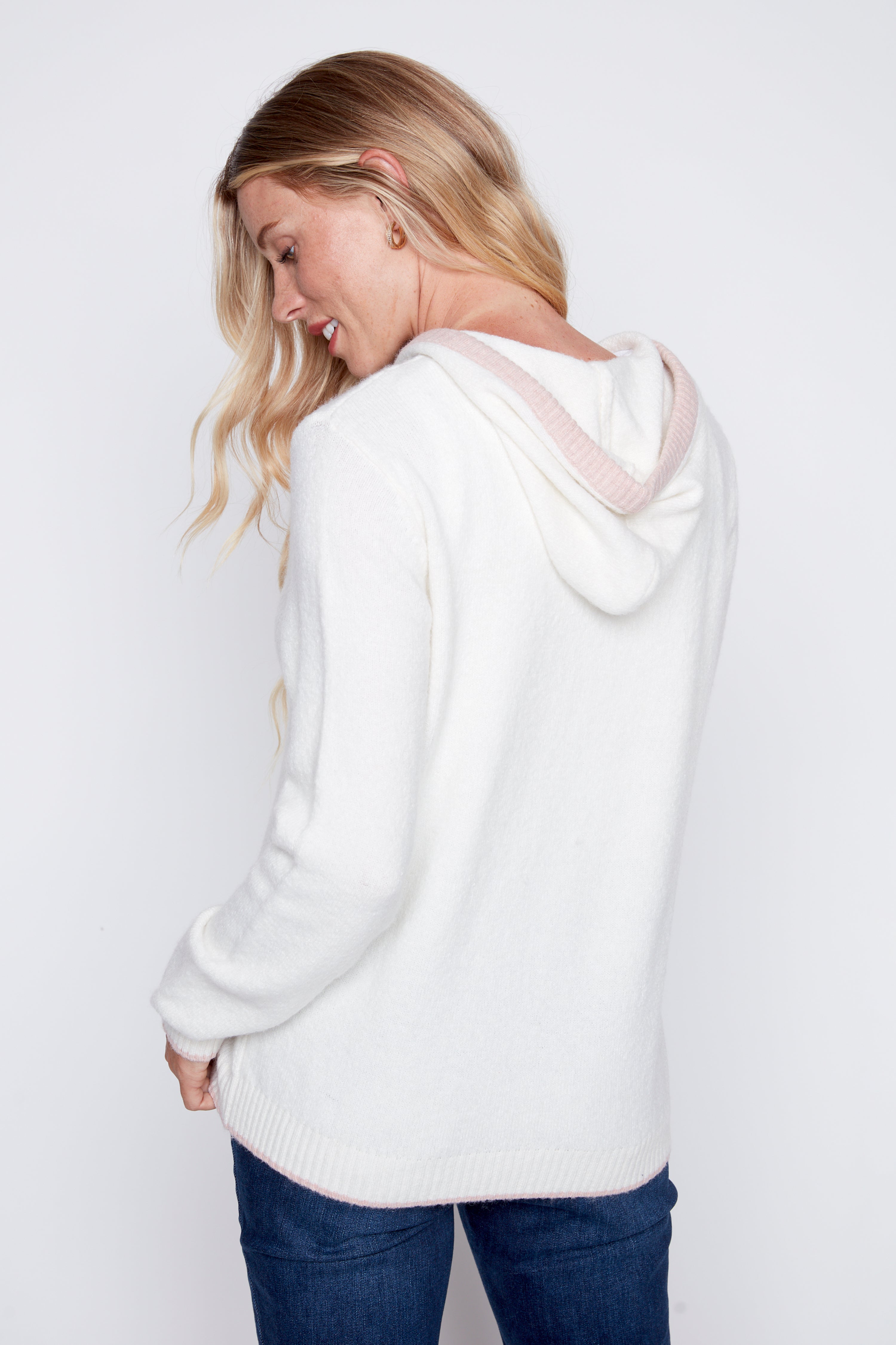 Heart squares design hoodie