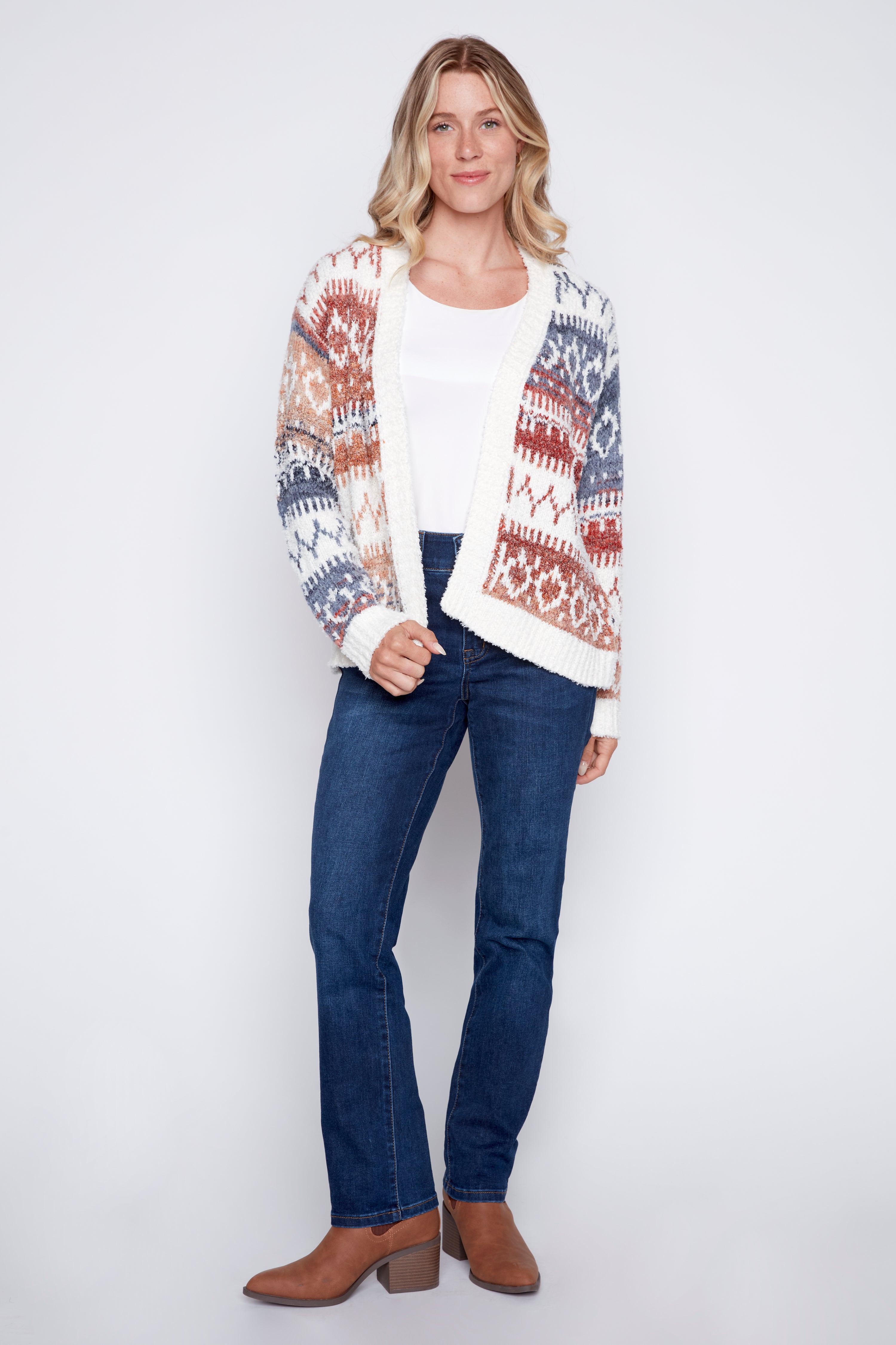 Aztec design cardigan