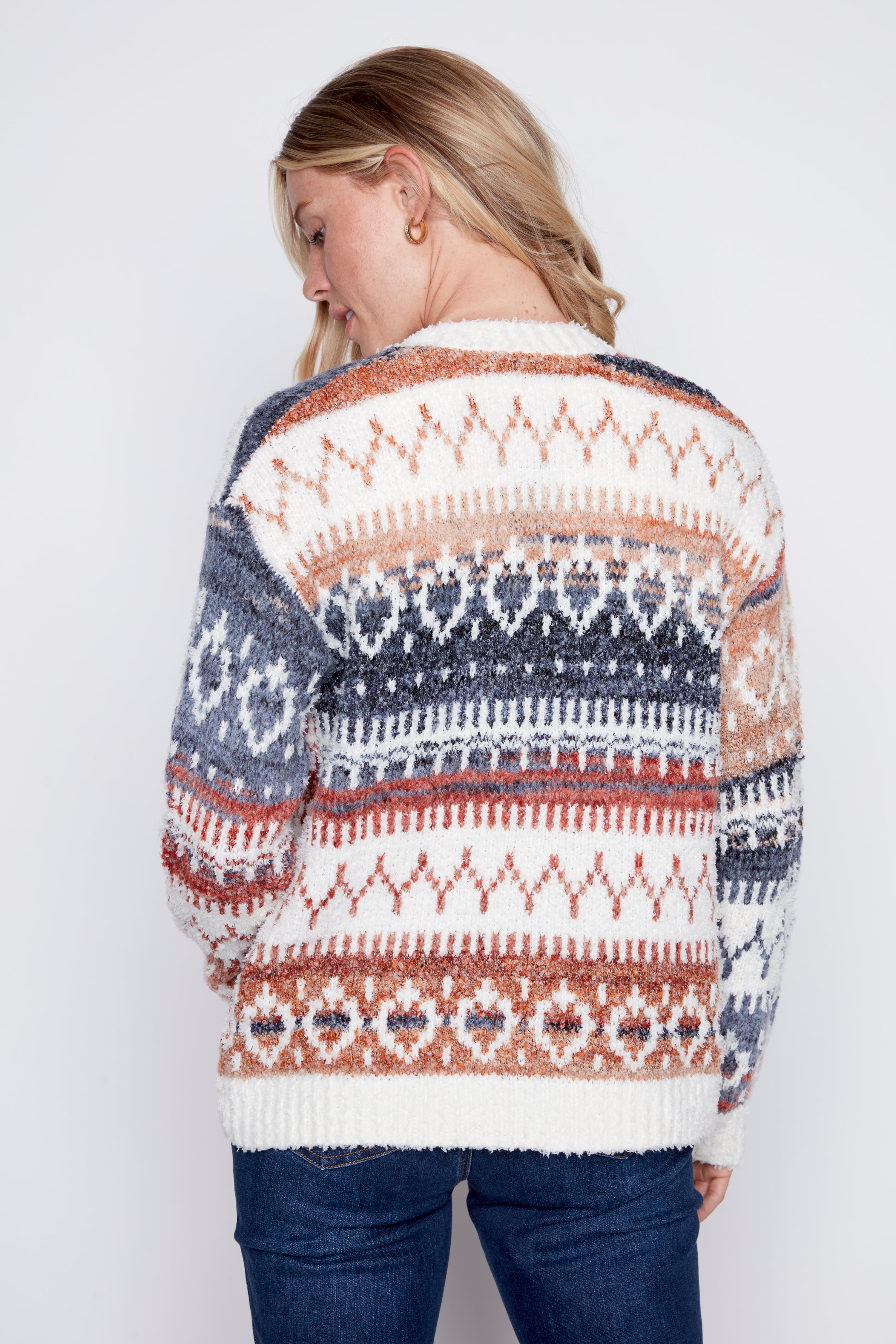 Le cardigan à motif aztèque