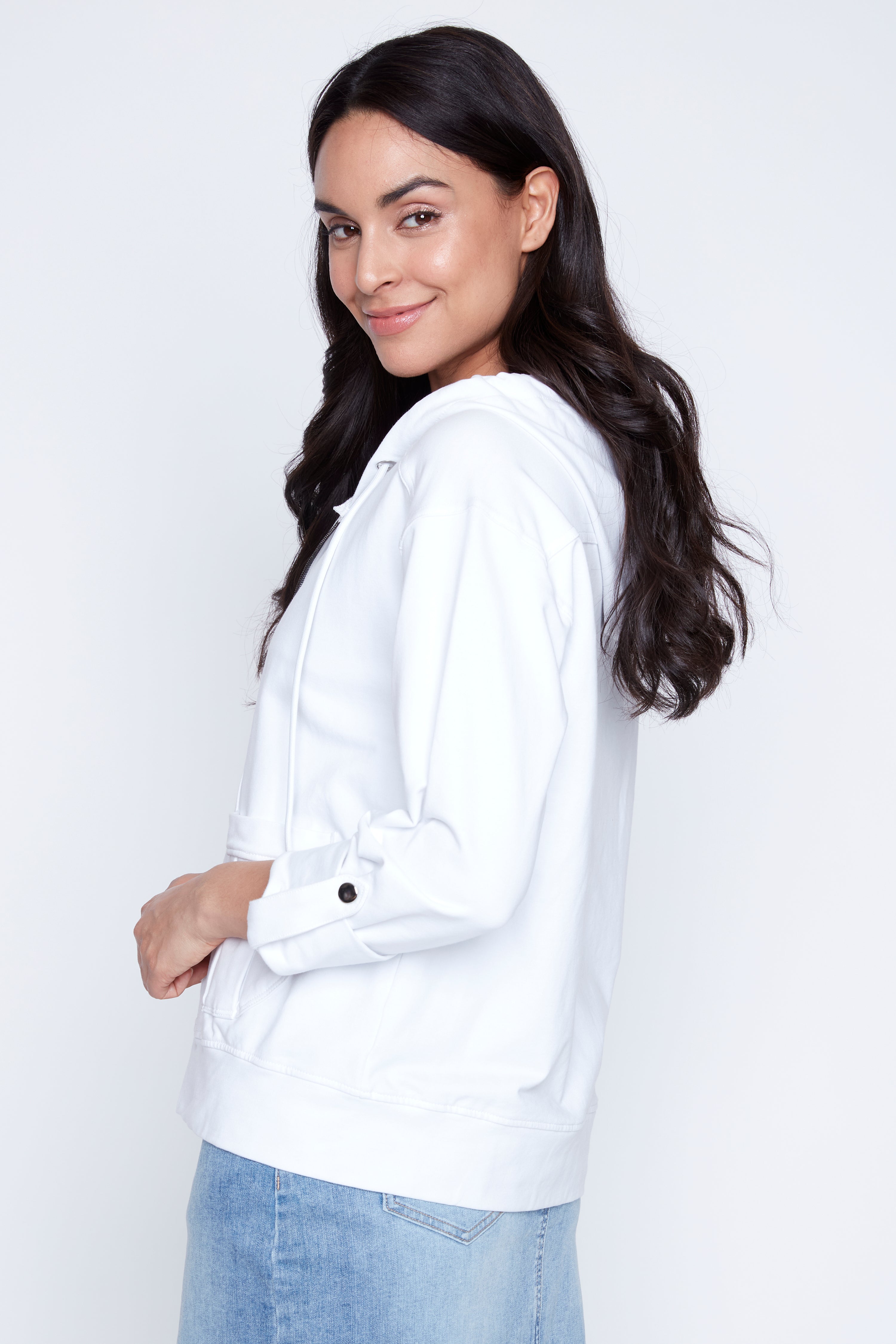 Roll up sleeve cotton jacket