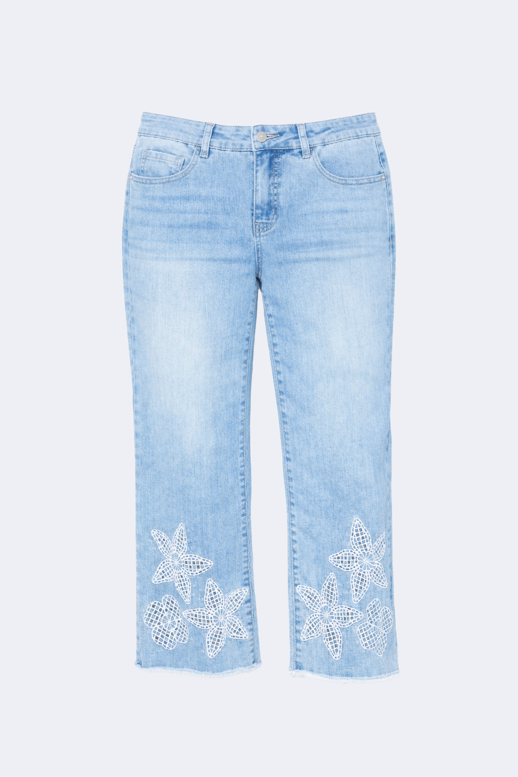 Flare embroidery jean