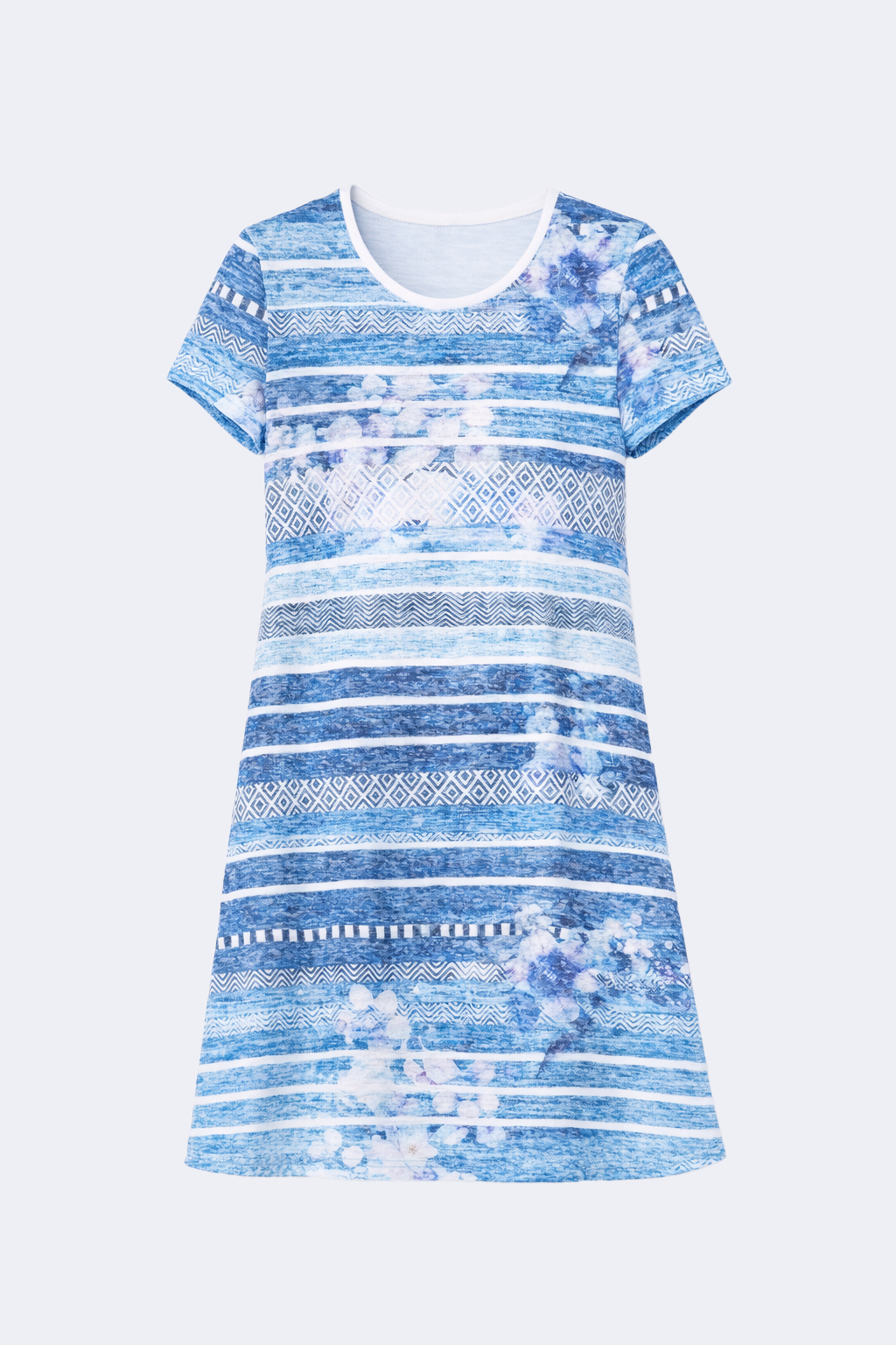 A-line abstract lines design burn out dress