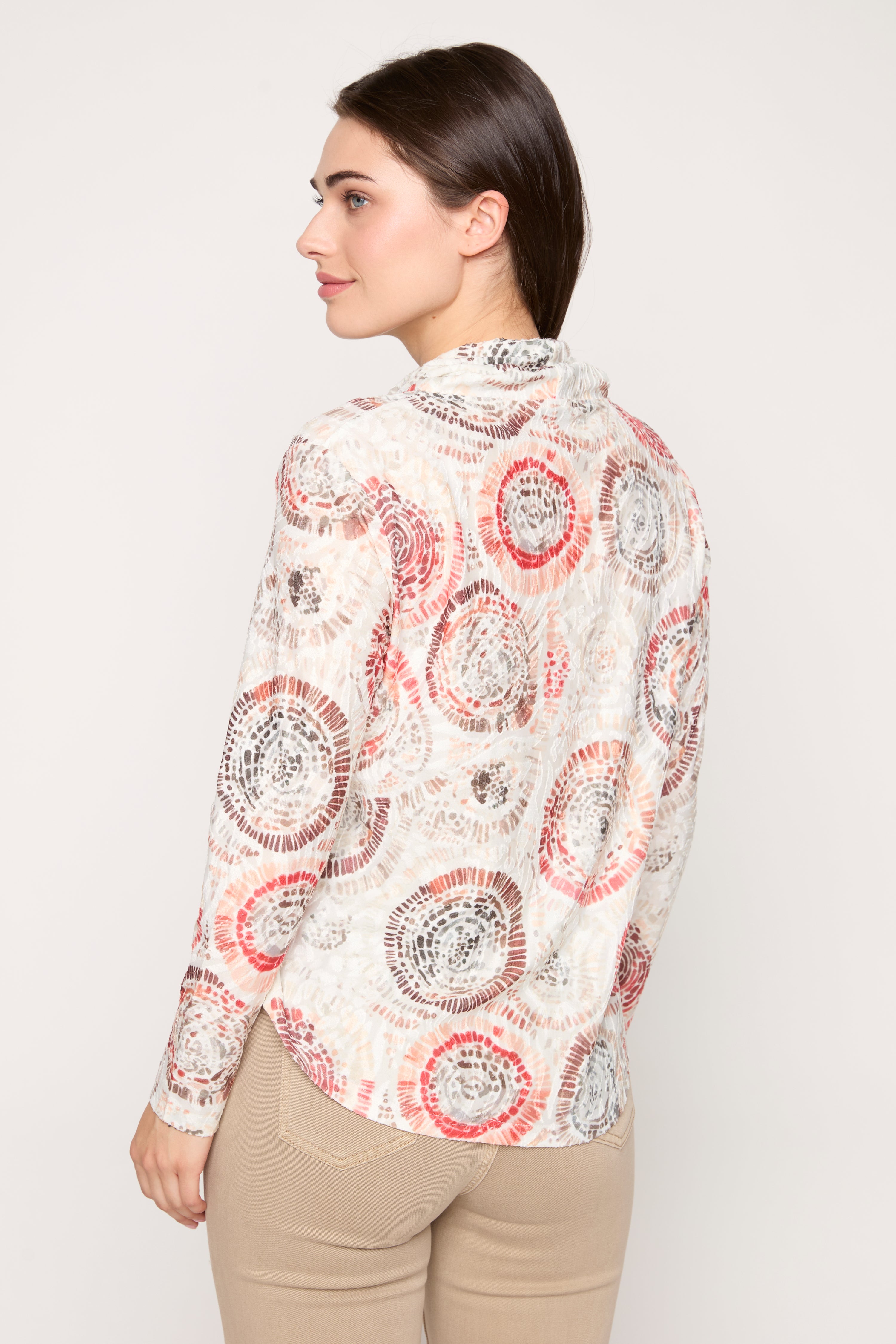Abstract Print Knit Top