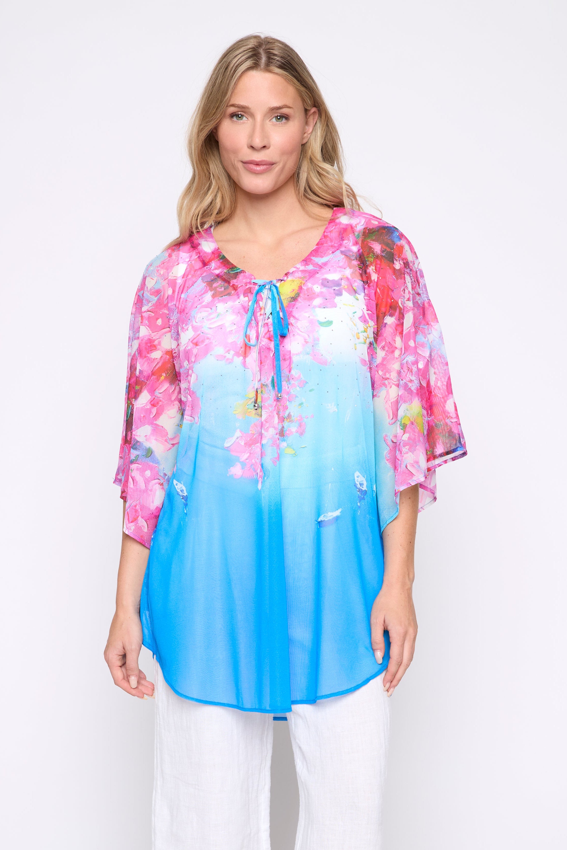 Le poncho à imprimée Capri