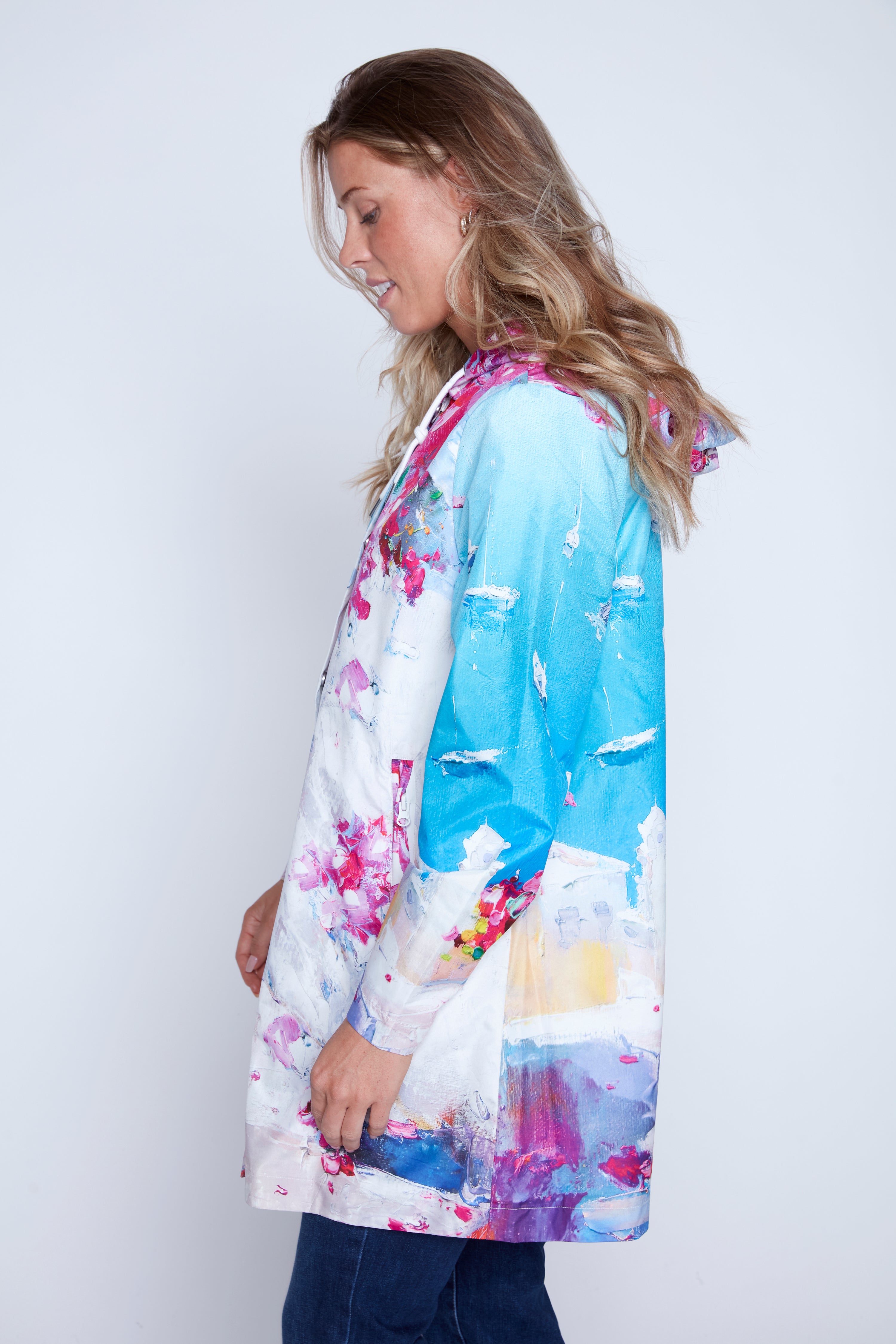 Capri print raincoat