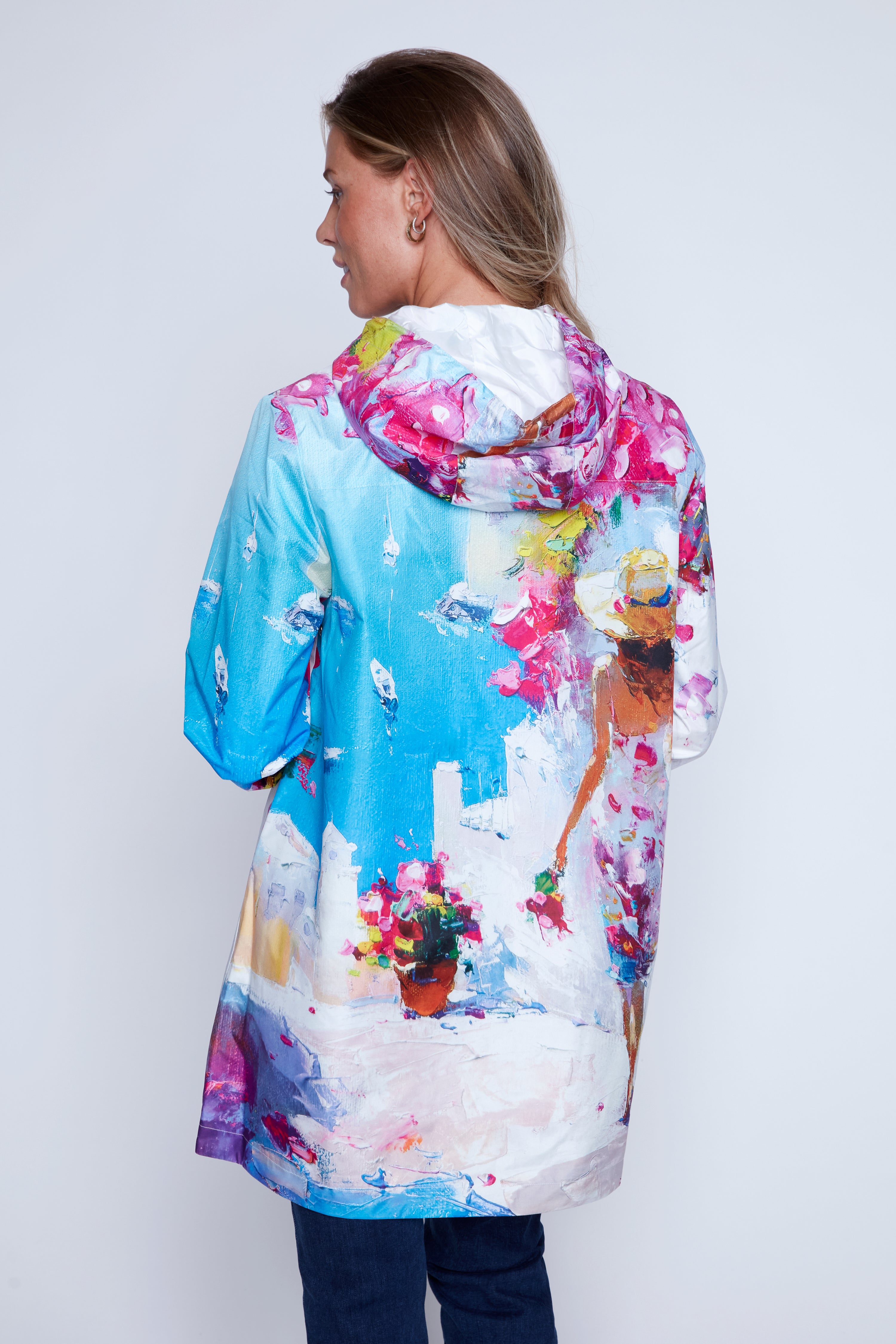 Capri print raincoat