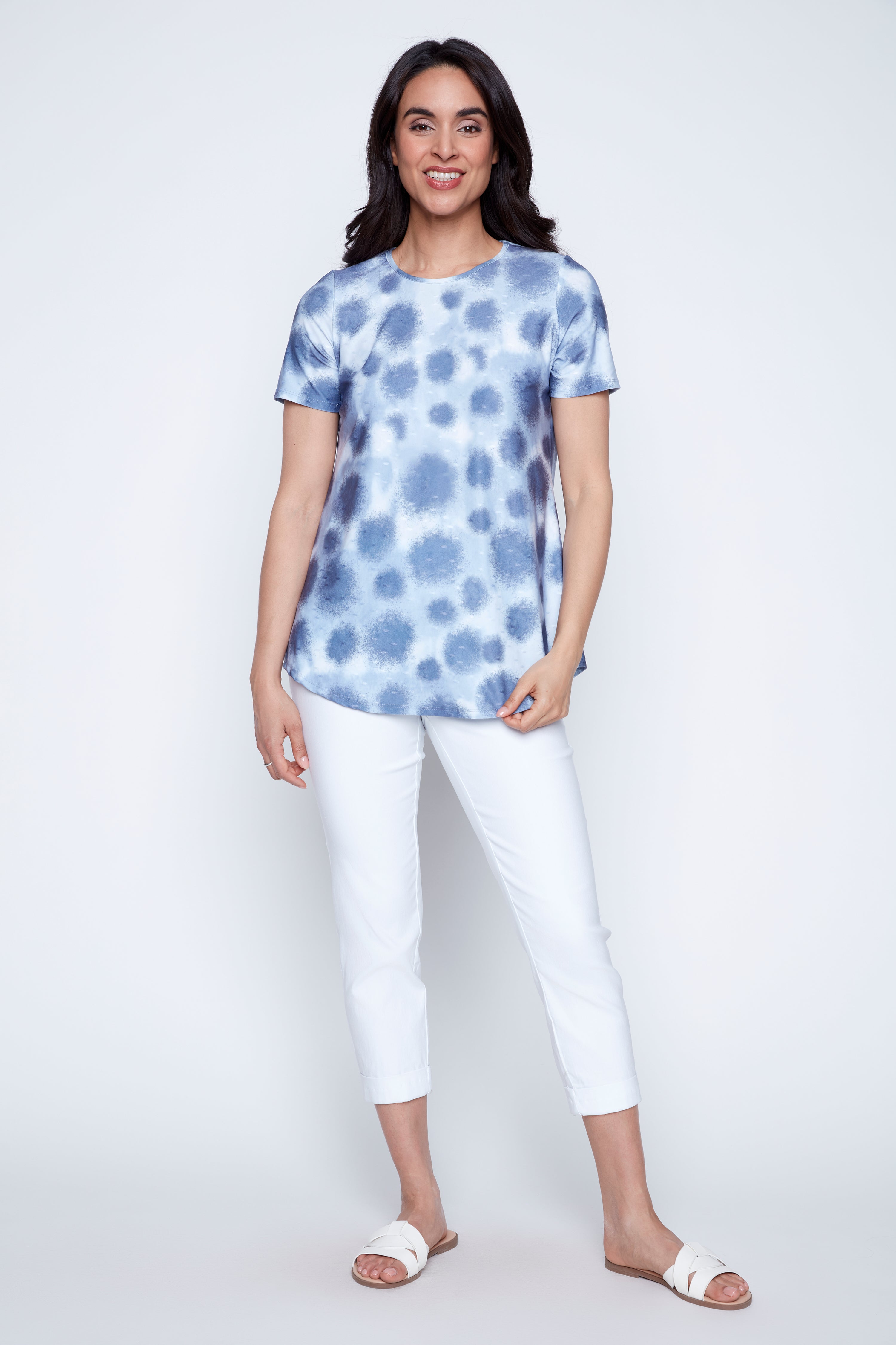 Tie dye jacquard tunic