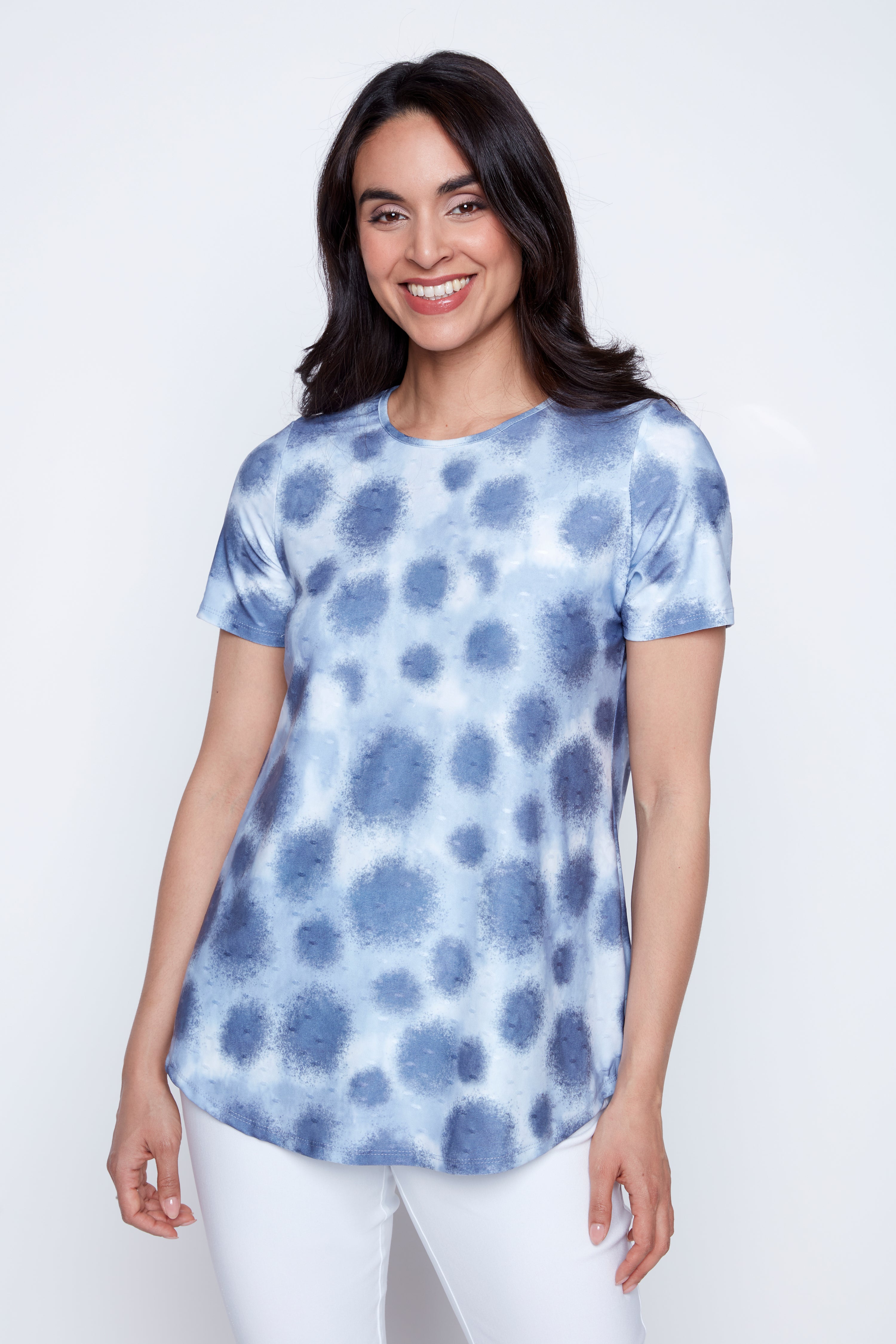 Tie dye jacquard tunic