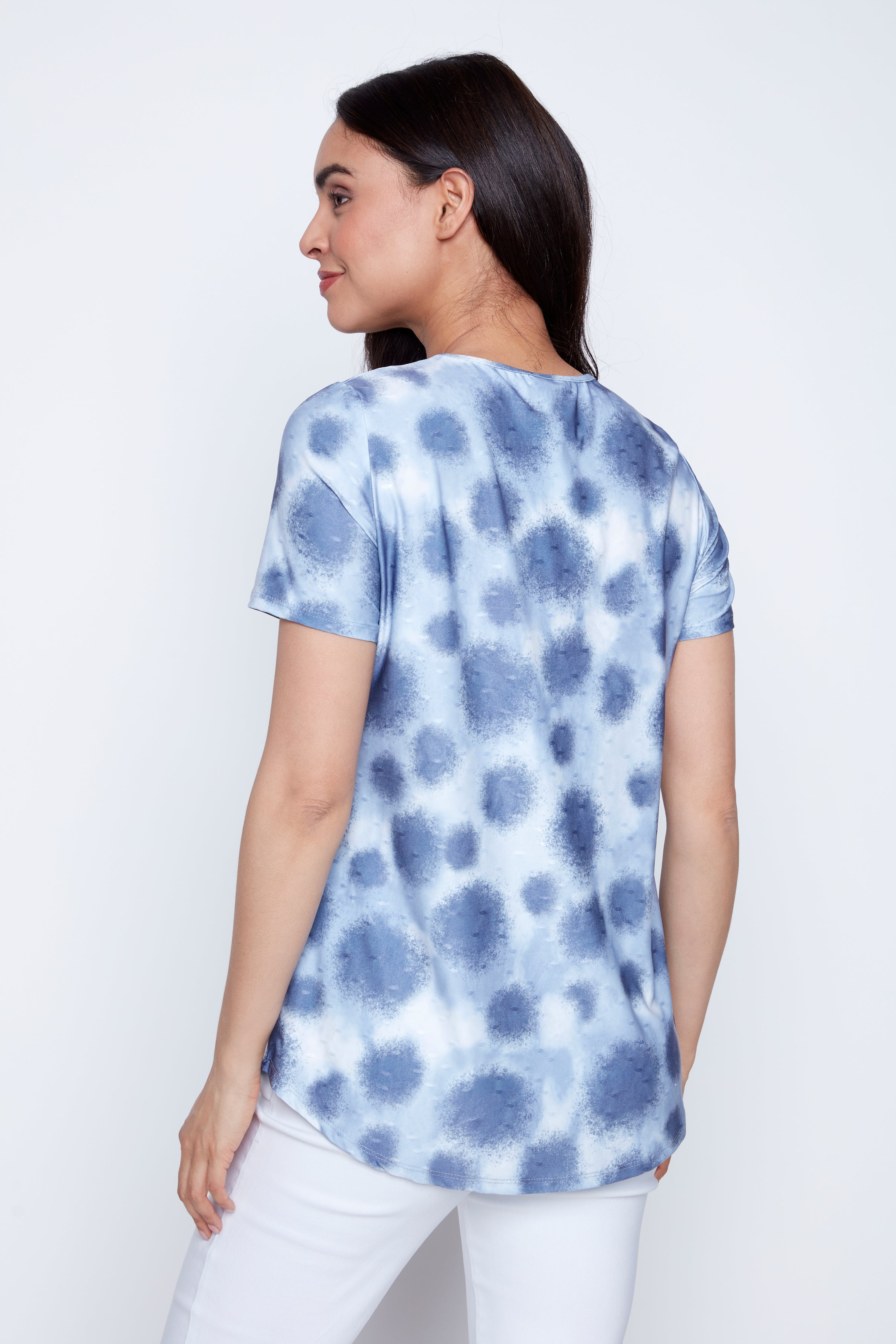 Tie dye jacquard tunic