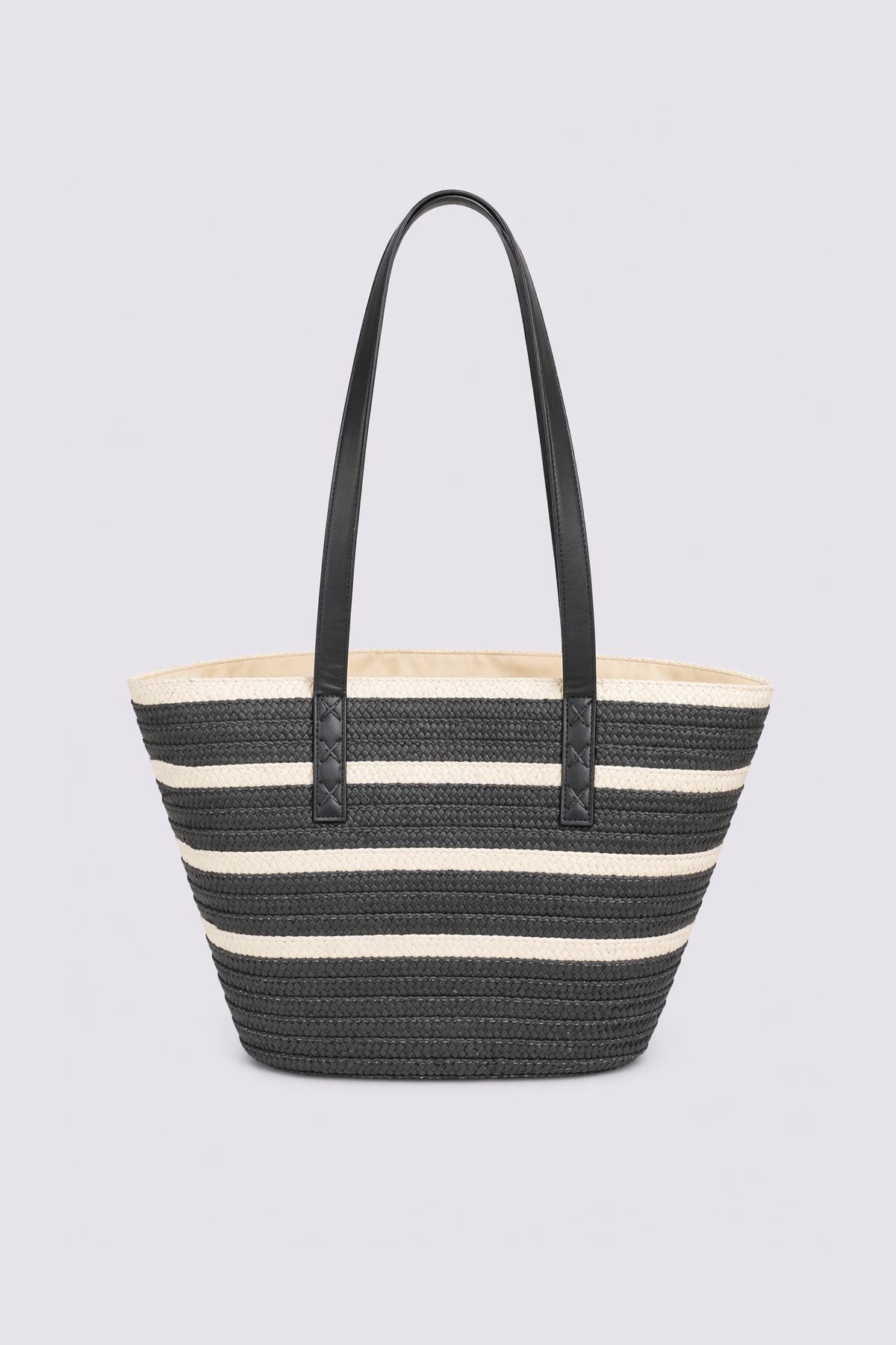 Striped tote bag