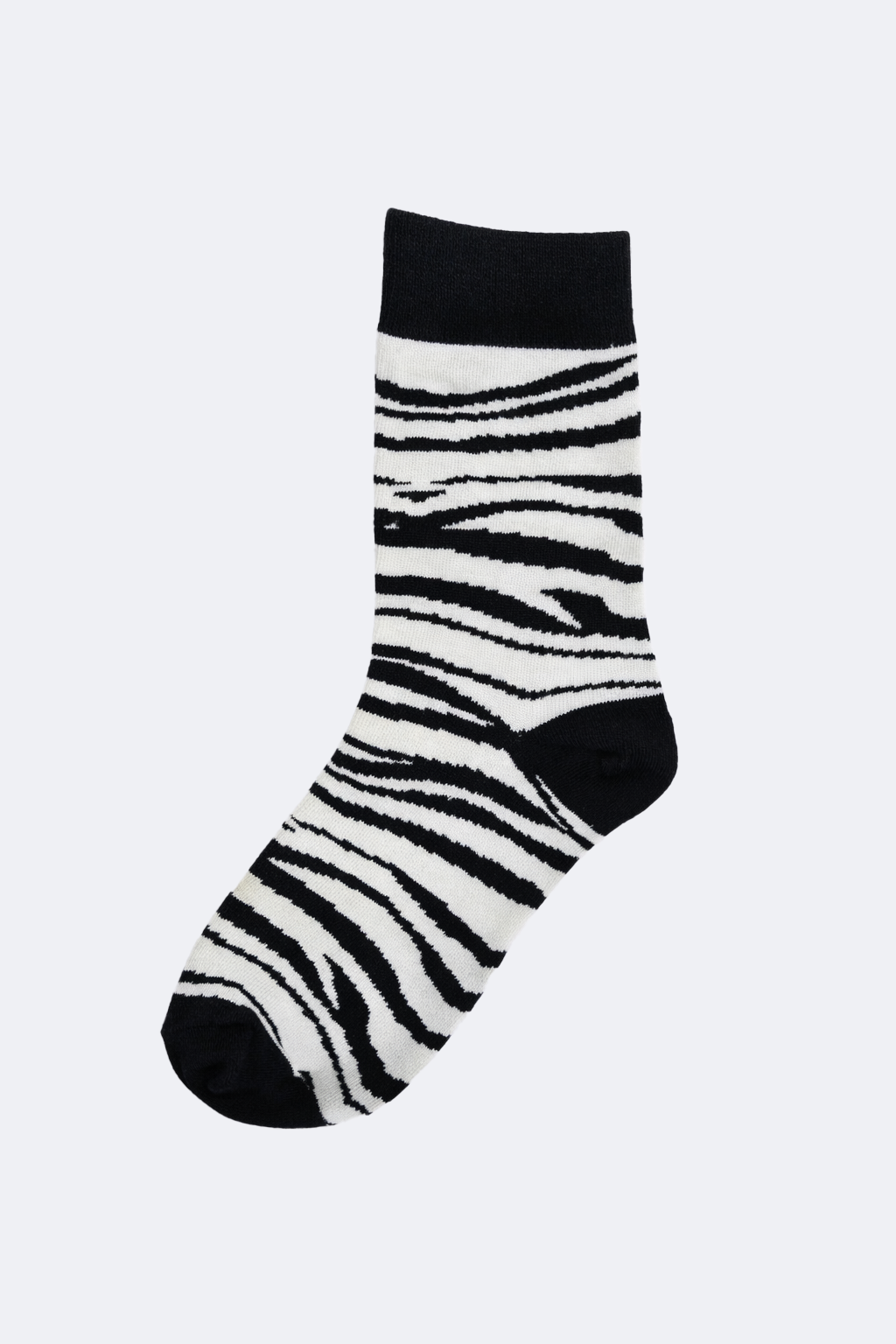 Zebra pattern crew socks
