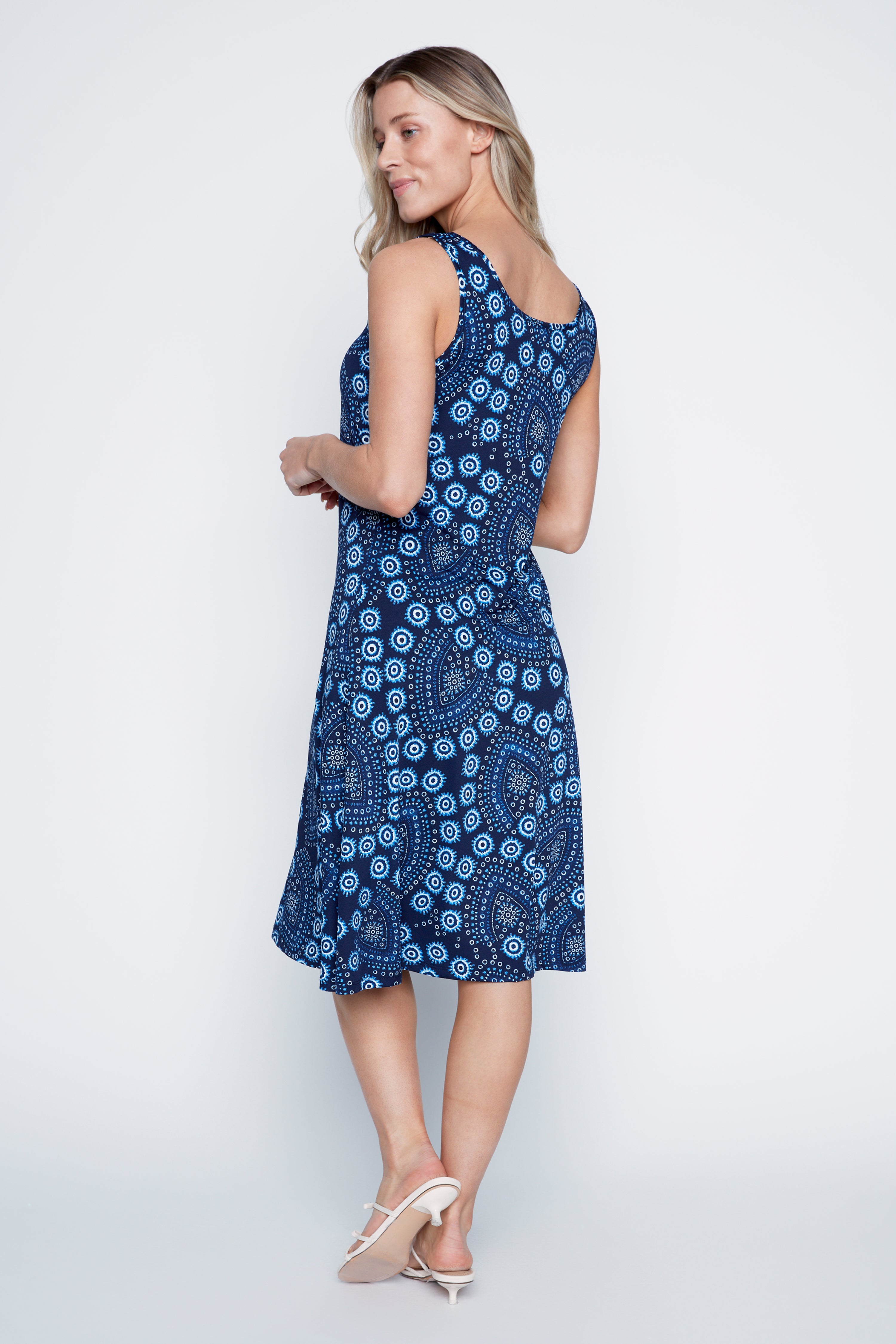 Abstract print sun dress
