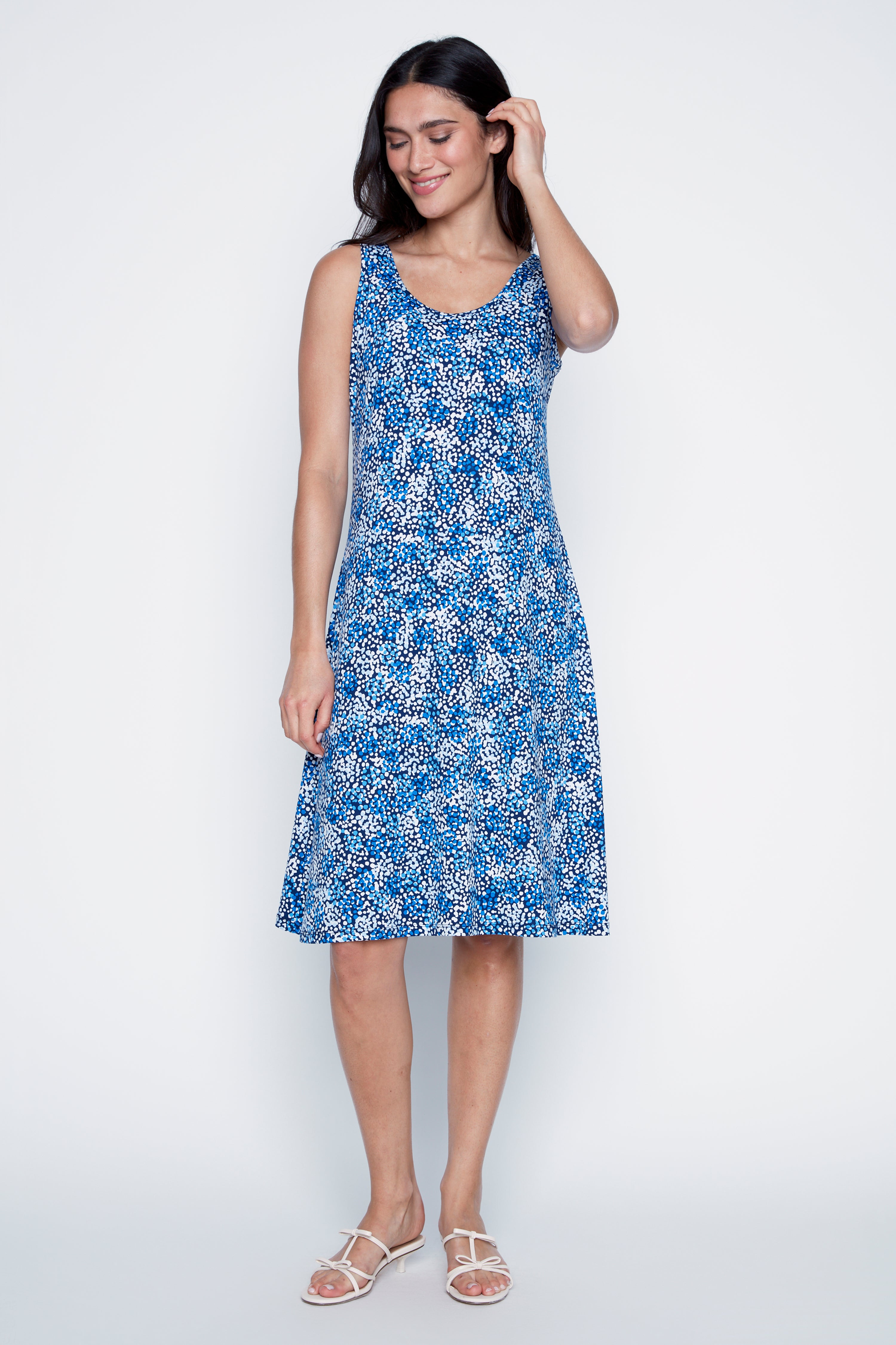 Abstract print sun dress