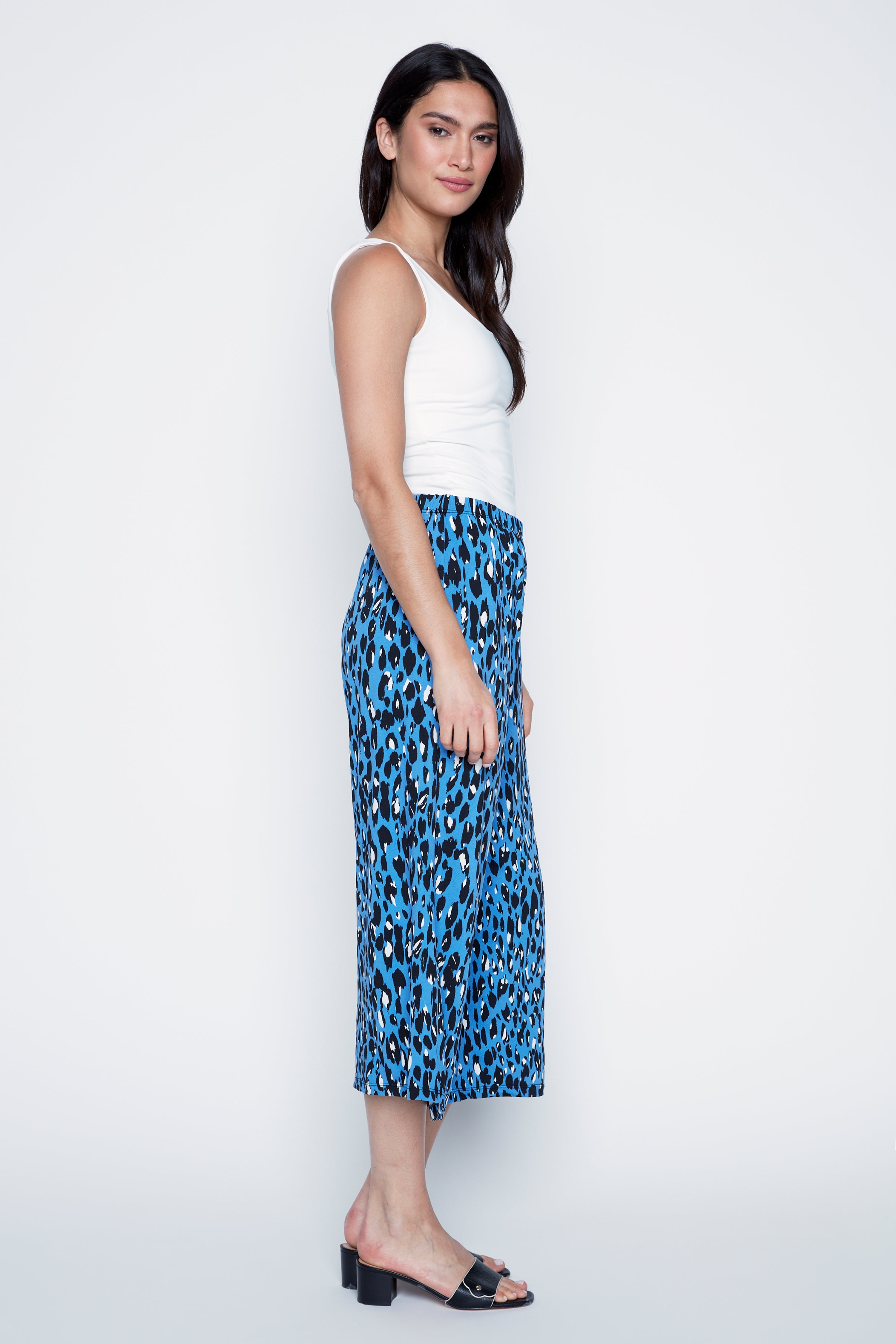 Animal print gaucho pant