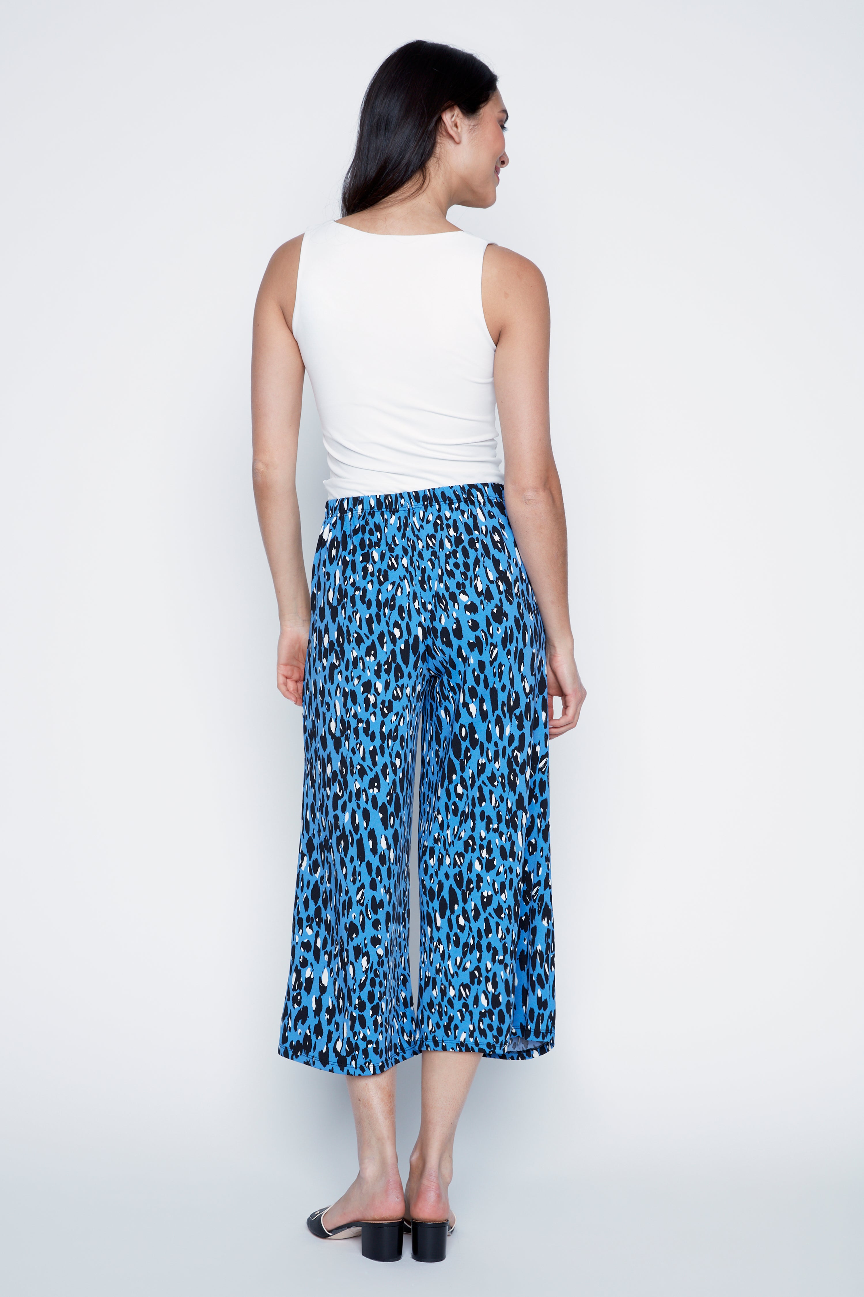 Animal print gaucho pant