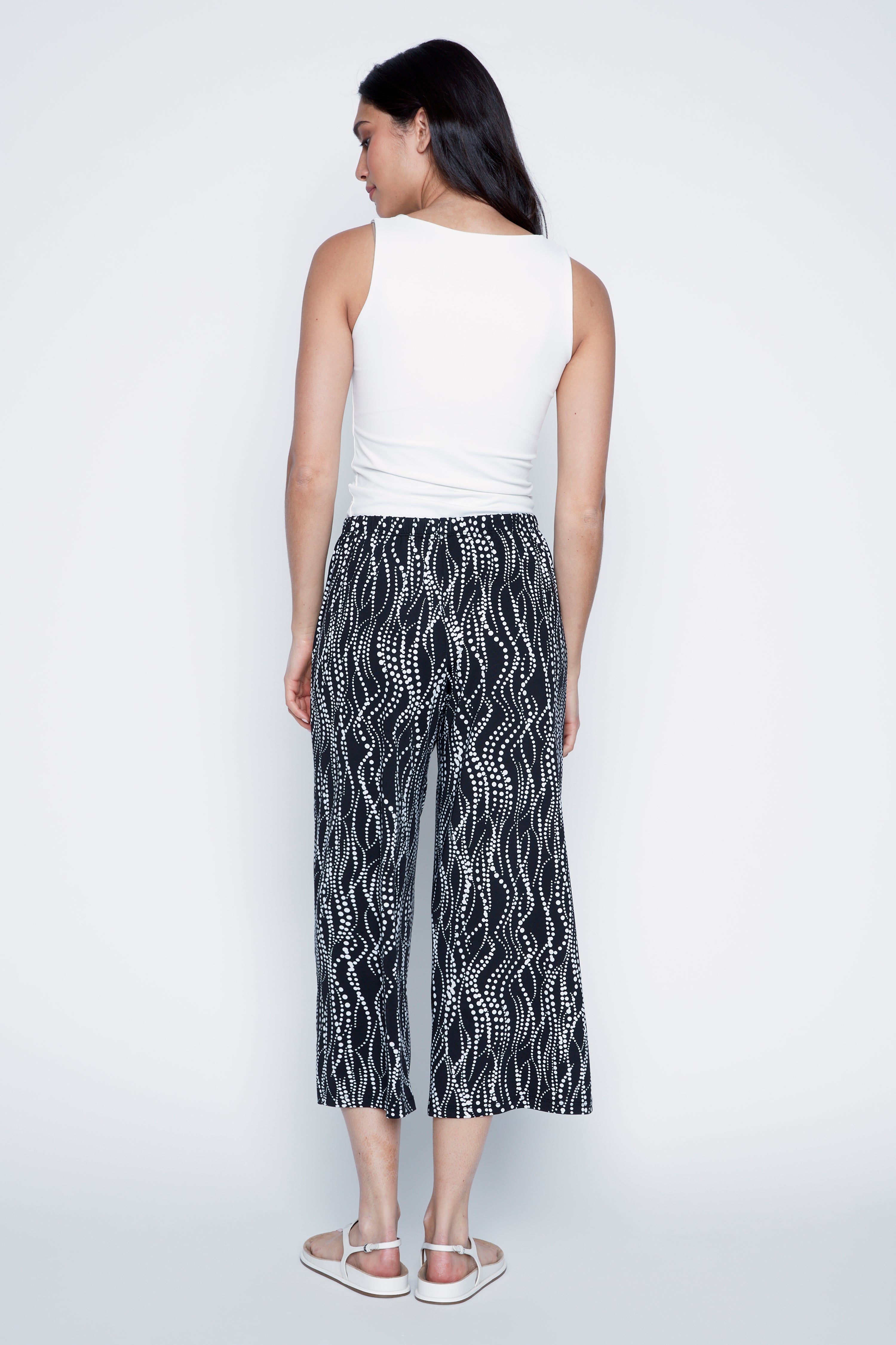 Multi dots print gaucho pant